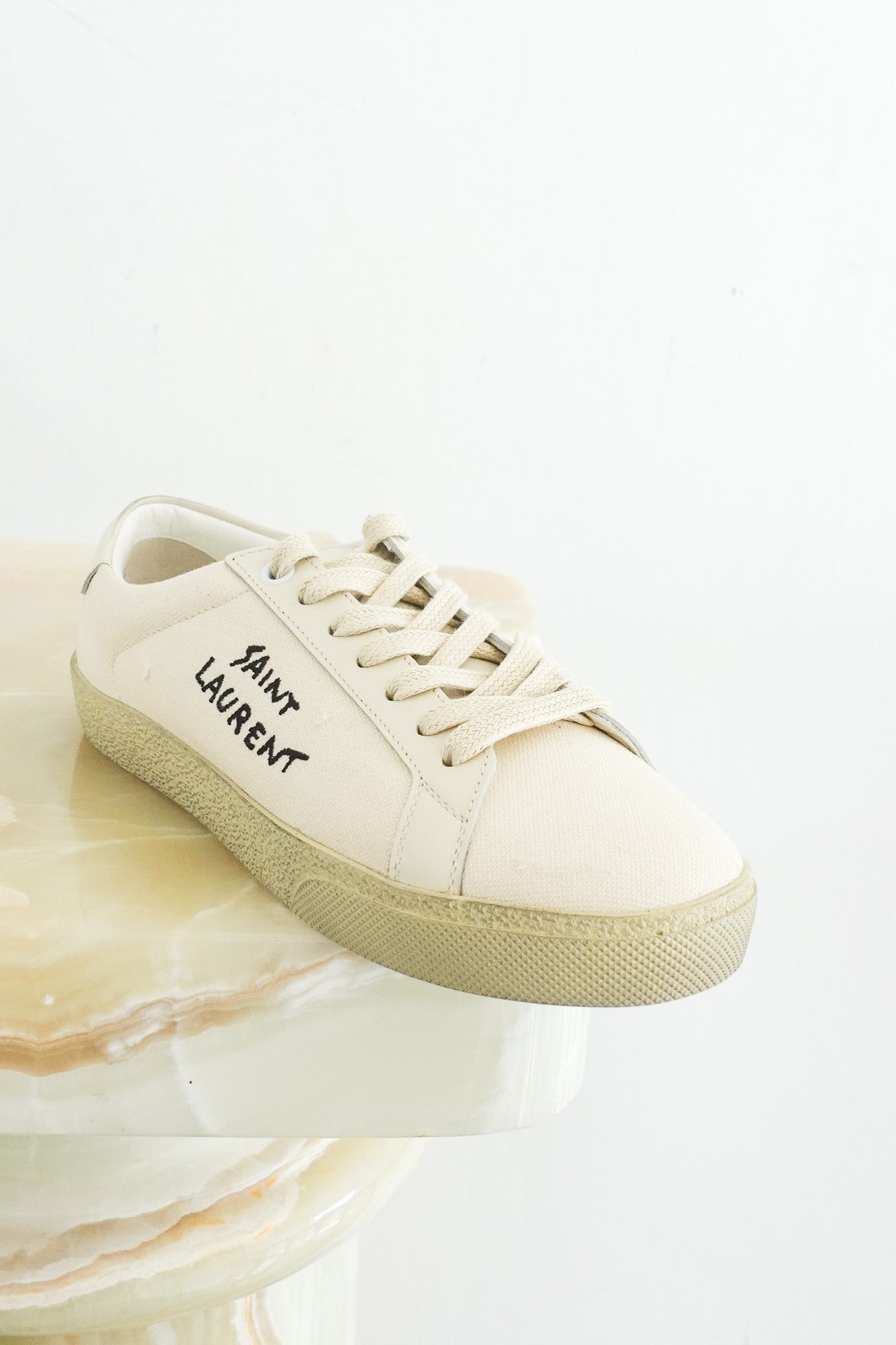 NEW Saint Laurent Glass Court Trainers RRP £555 | Preloved Authentic