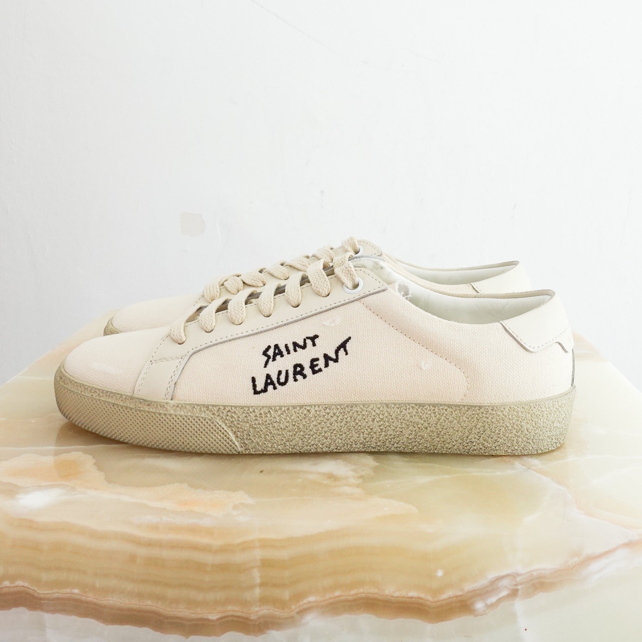 NEW Saint Laurent Glass Court Trainers RRP £555 | Preloved Authentic