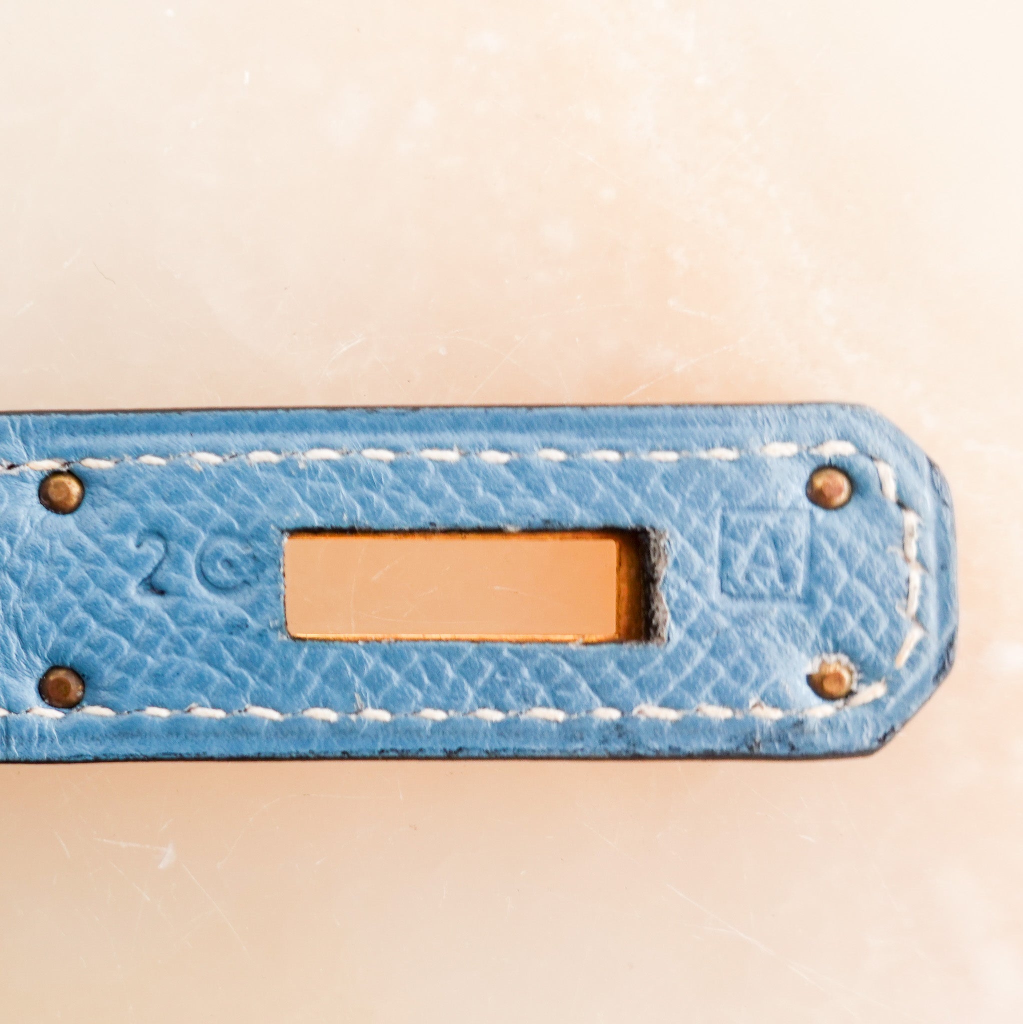 Kelly 35 1997 blue jean Epsom gold hardware