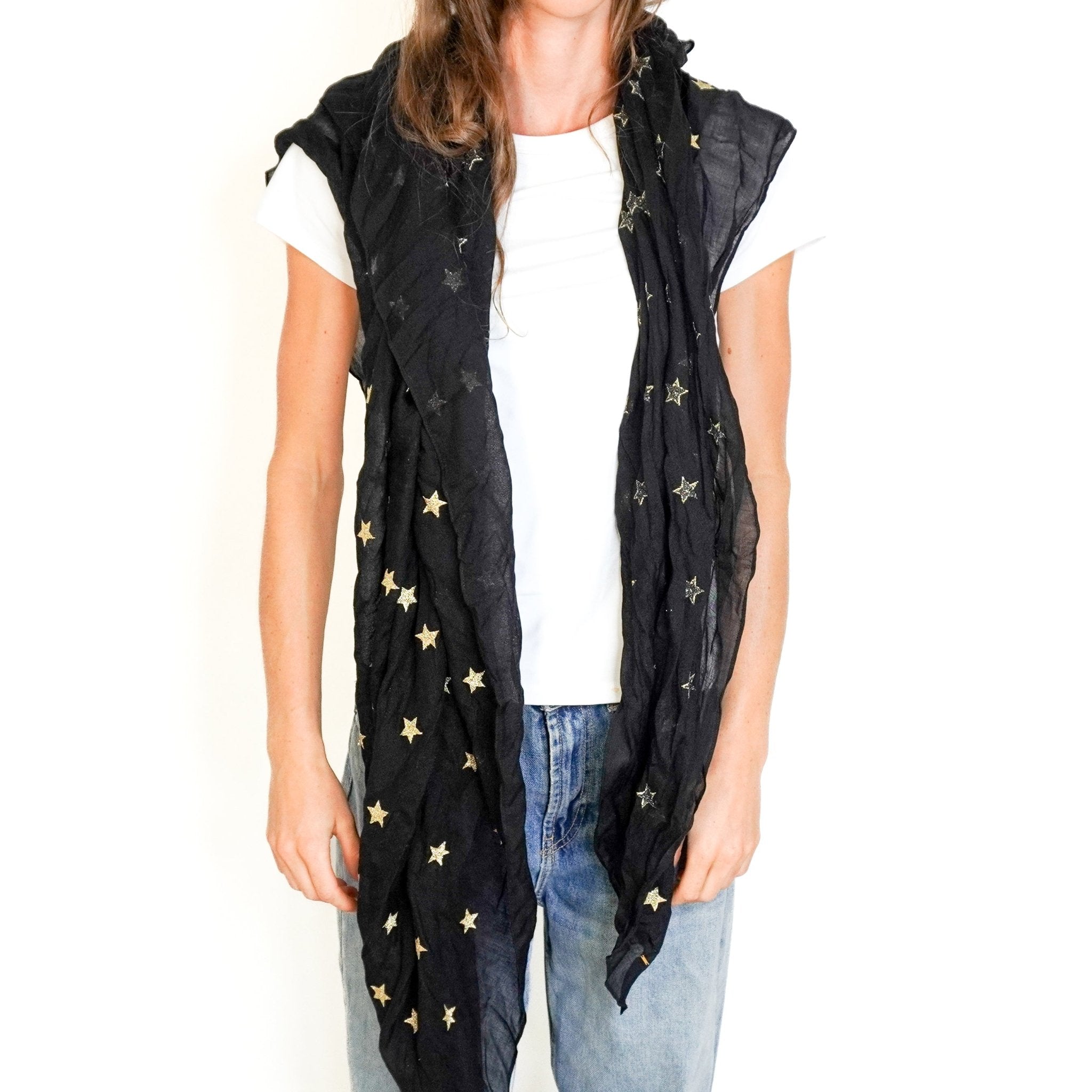 Saint Laurent Star Print Wool Scarf (RRP £500) | Authentic Preloved FINAL SALE - Reloved Again