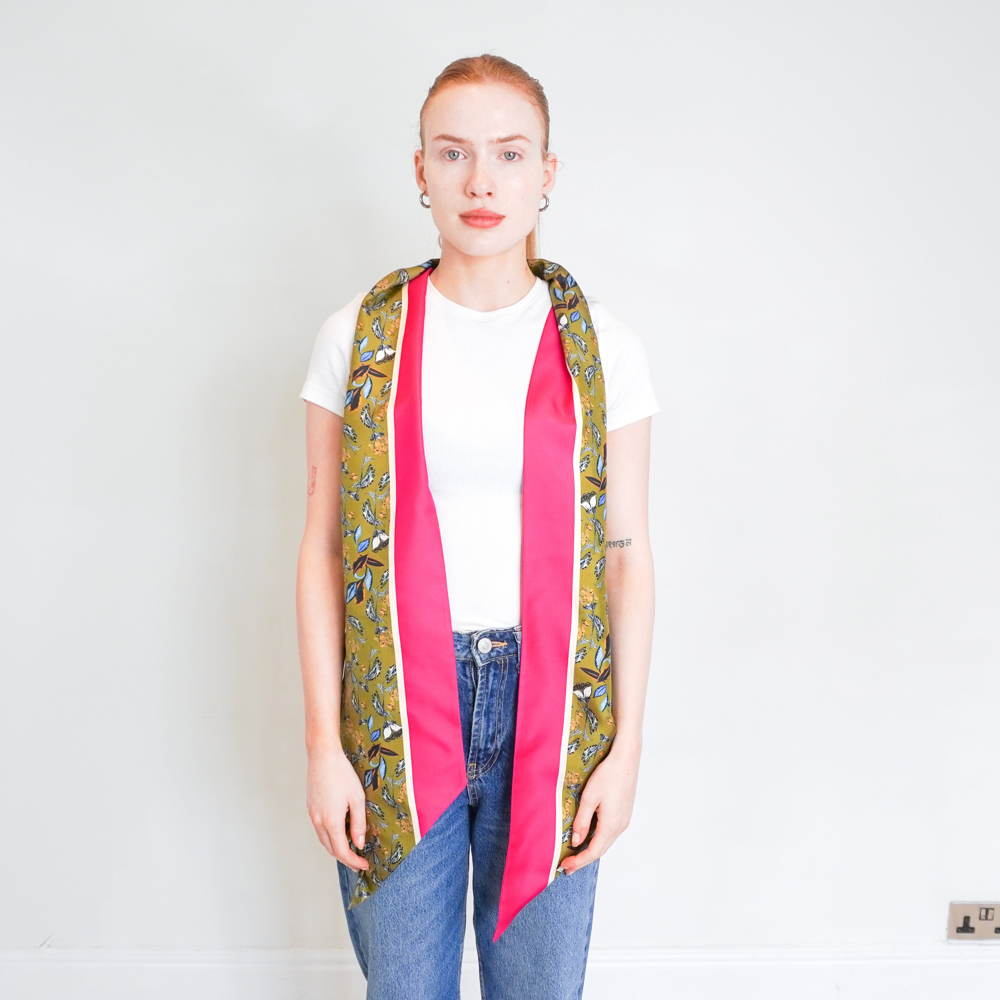 Dior Pink Mitzah Floral Silk Scarf | Authentic Preloved FINAL SALE