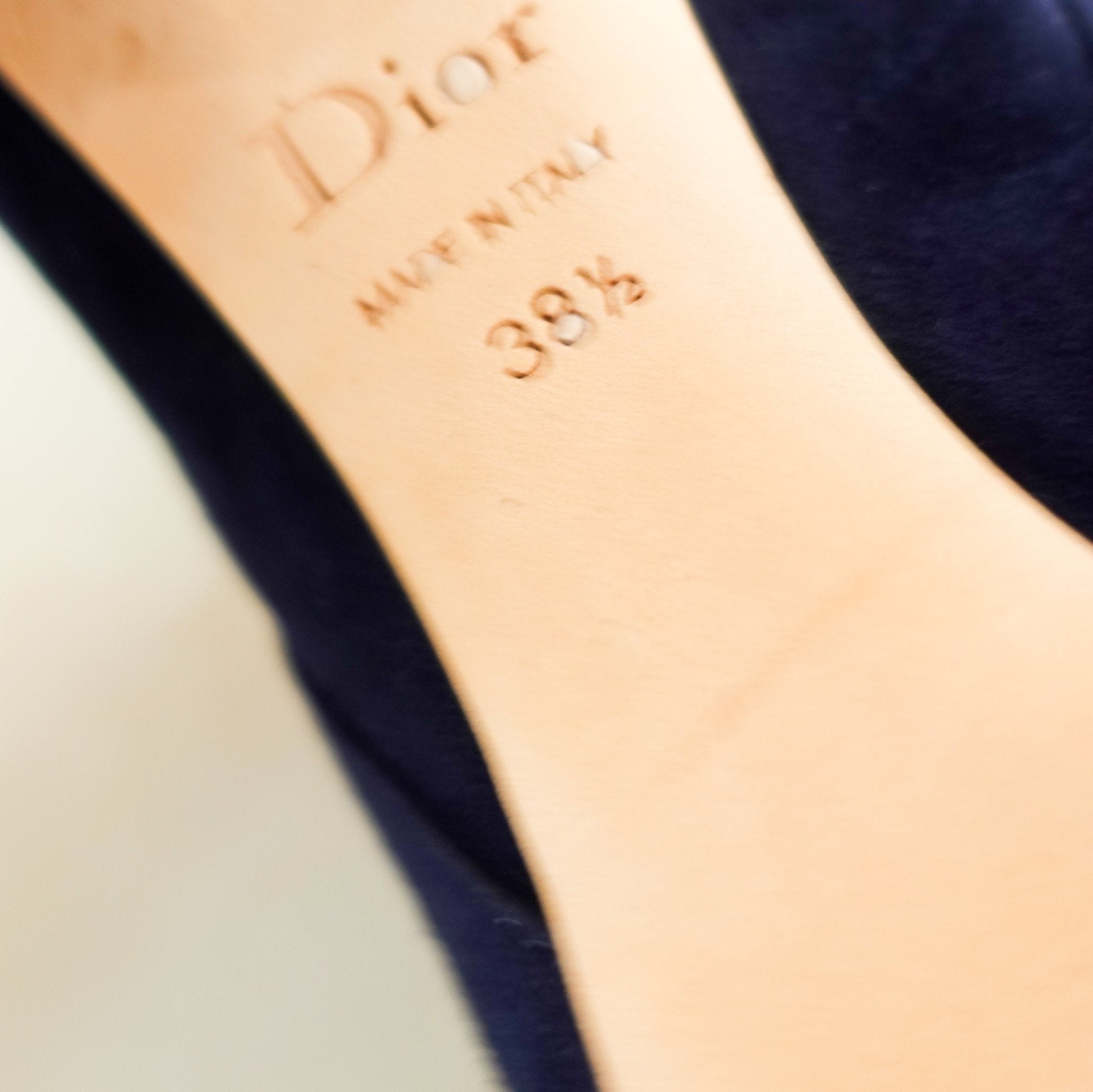 CURRENT SEASON Dior Navy Knee High Suede heeled Boots RRP £1600 | Authentic Preloved - Reloved Again