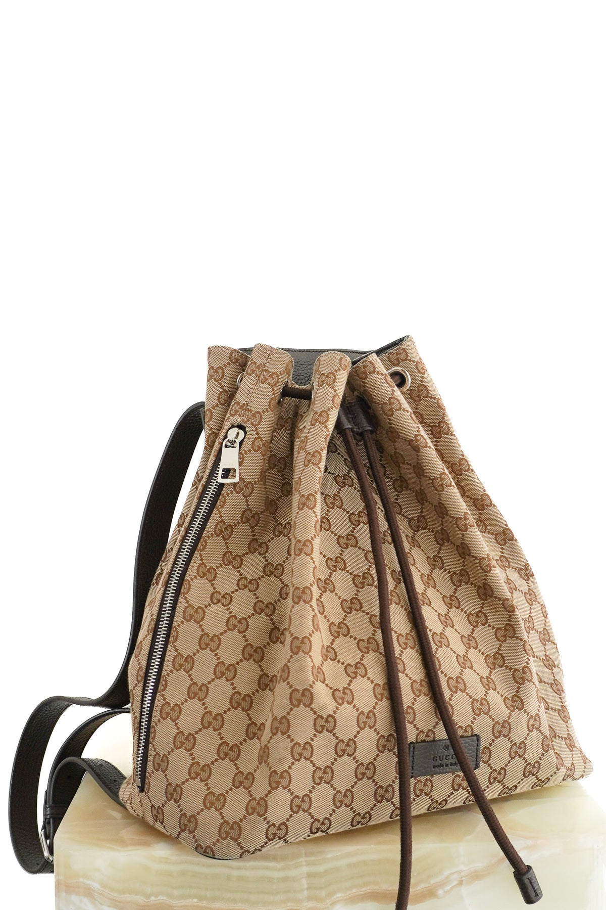 Gucci GG Logo Drawstring Backpack | Authentic Preloved