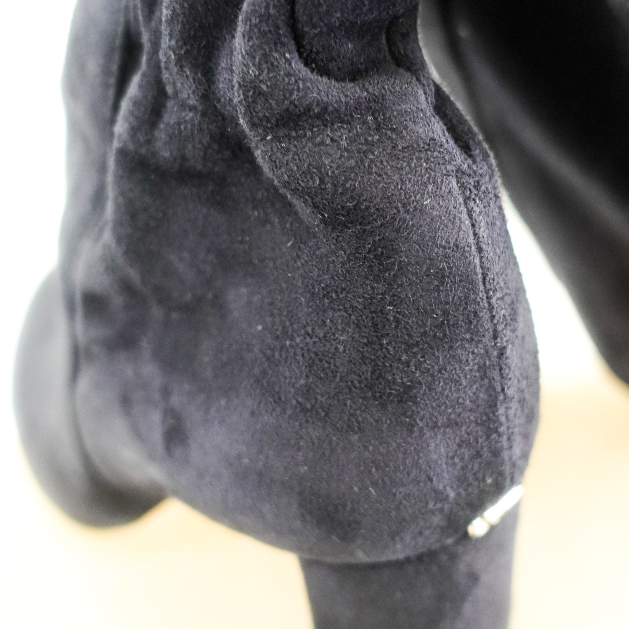 CURRENT SEASON Dior Navy Knee High Suede heeled Boots RRP £1600 | Authentic Preloved - Reloved Again