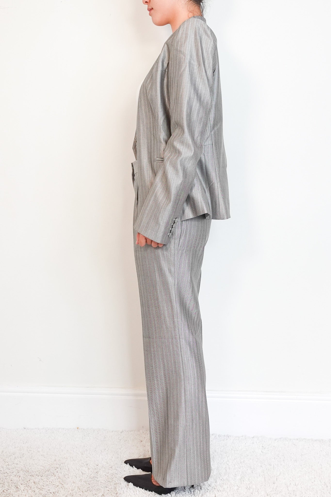 Alexander McQueen Herringbone Suit skirt and trousers Set | Authentic Preloved