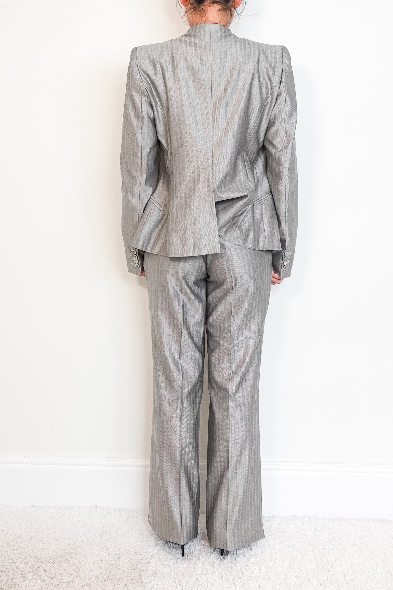 Alexander McQueen Herringbone Suit skirt and trousers Set | Authentic Preloved