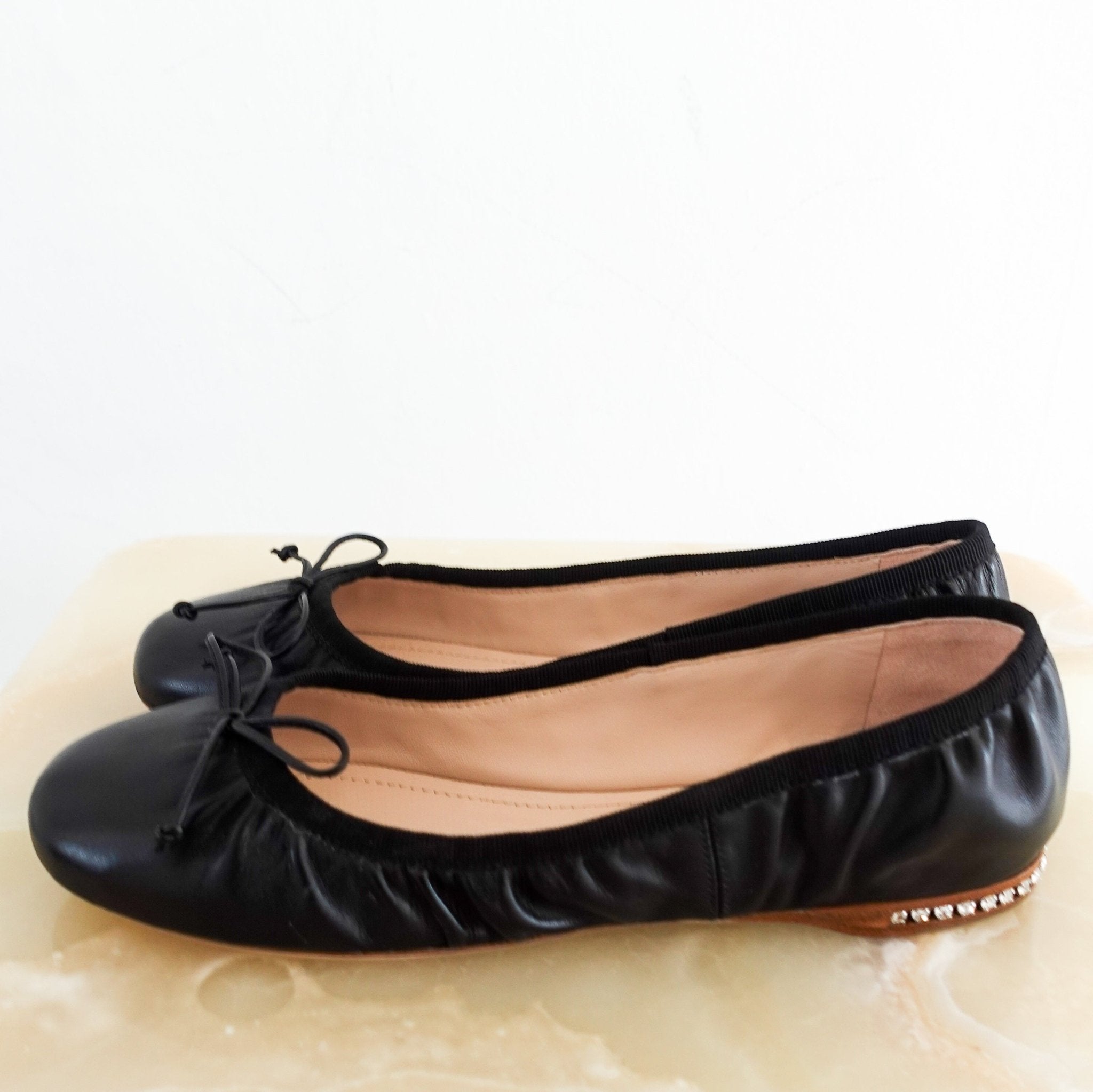 NEW Miu Miu Calzature Donna black Ballet flat RRP £500 | Authentic Preloved - Reloved Again