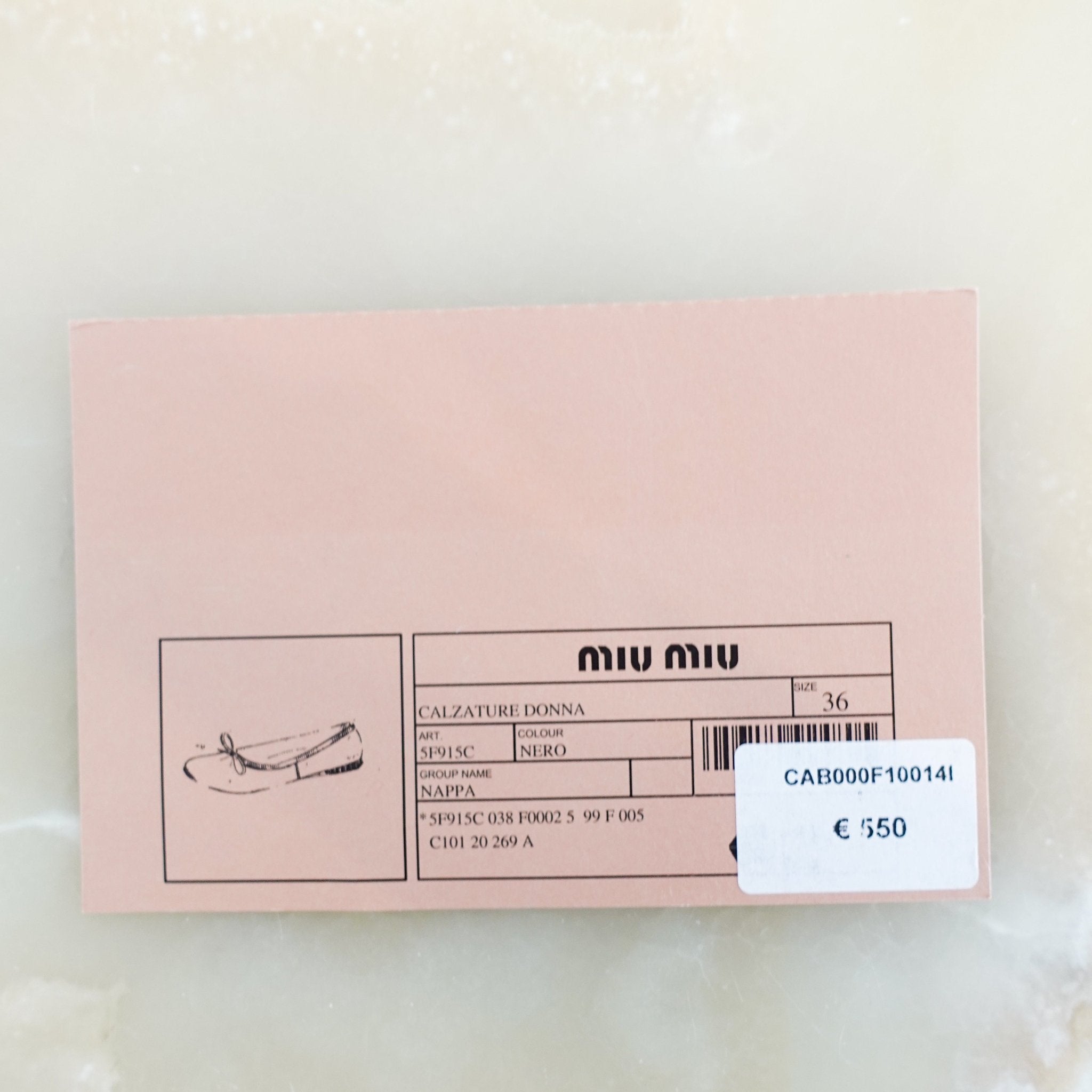 NEW Miu Miu Calzature Donna black Ballet flat RRP £500 | Authentic Preloved - Reloved Again