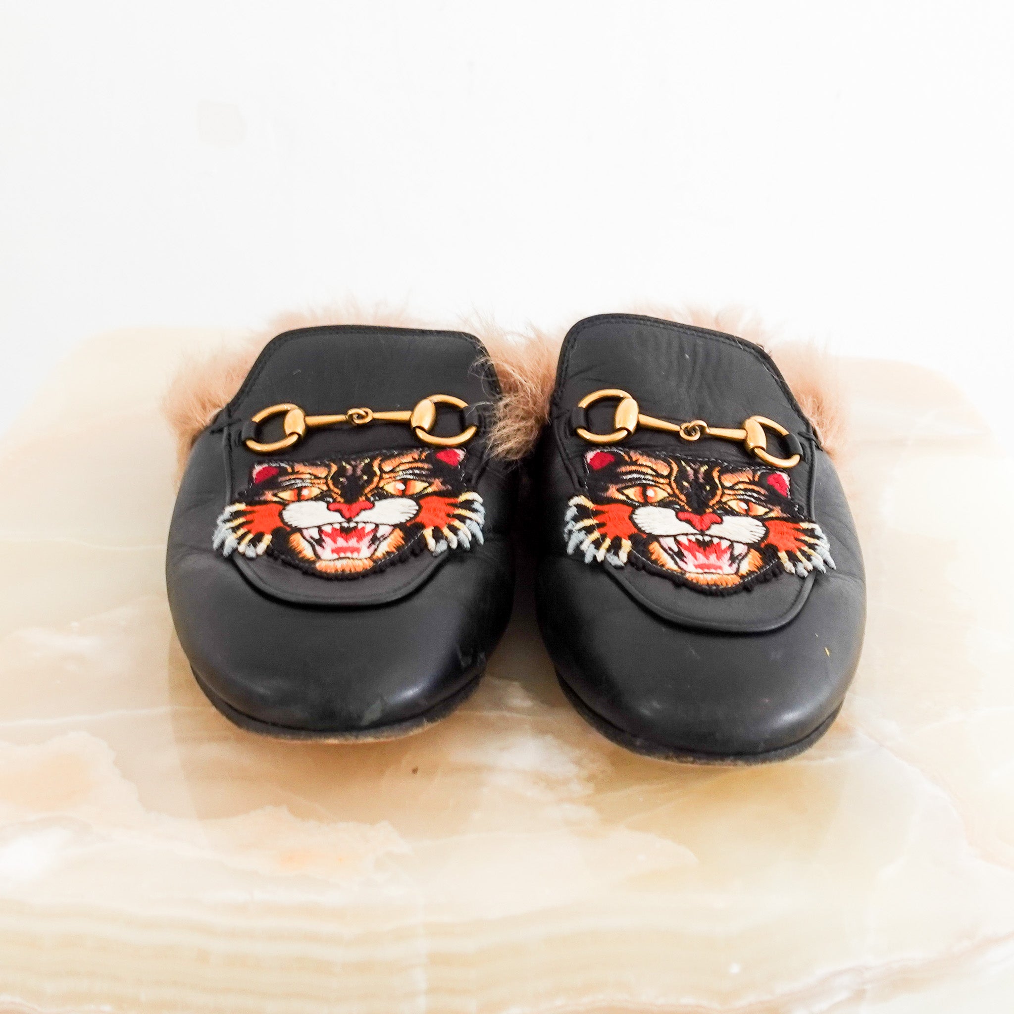 Gucci Fur Princetown Flats RRP £750 | Authentic Preloved