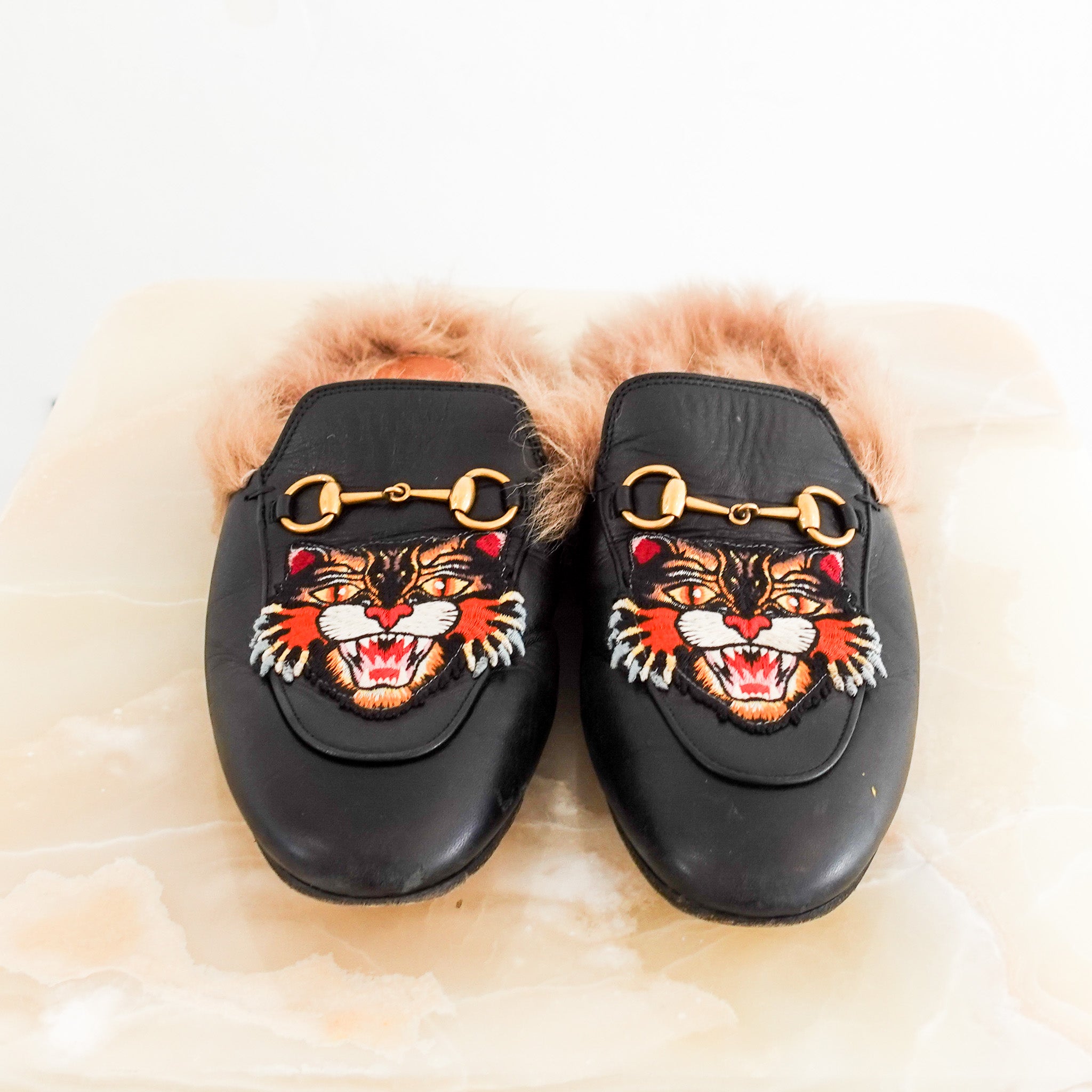 Gucci Fur Princetown Flats RRP £750 | Authentic Preloved