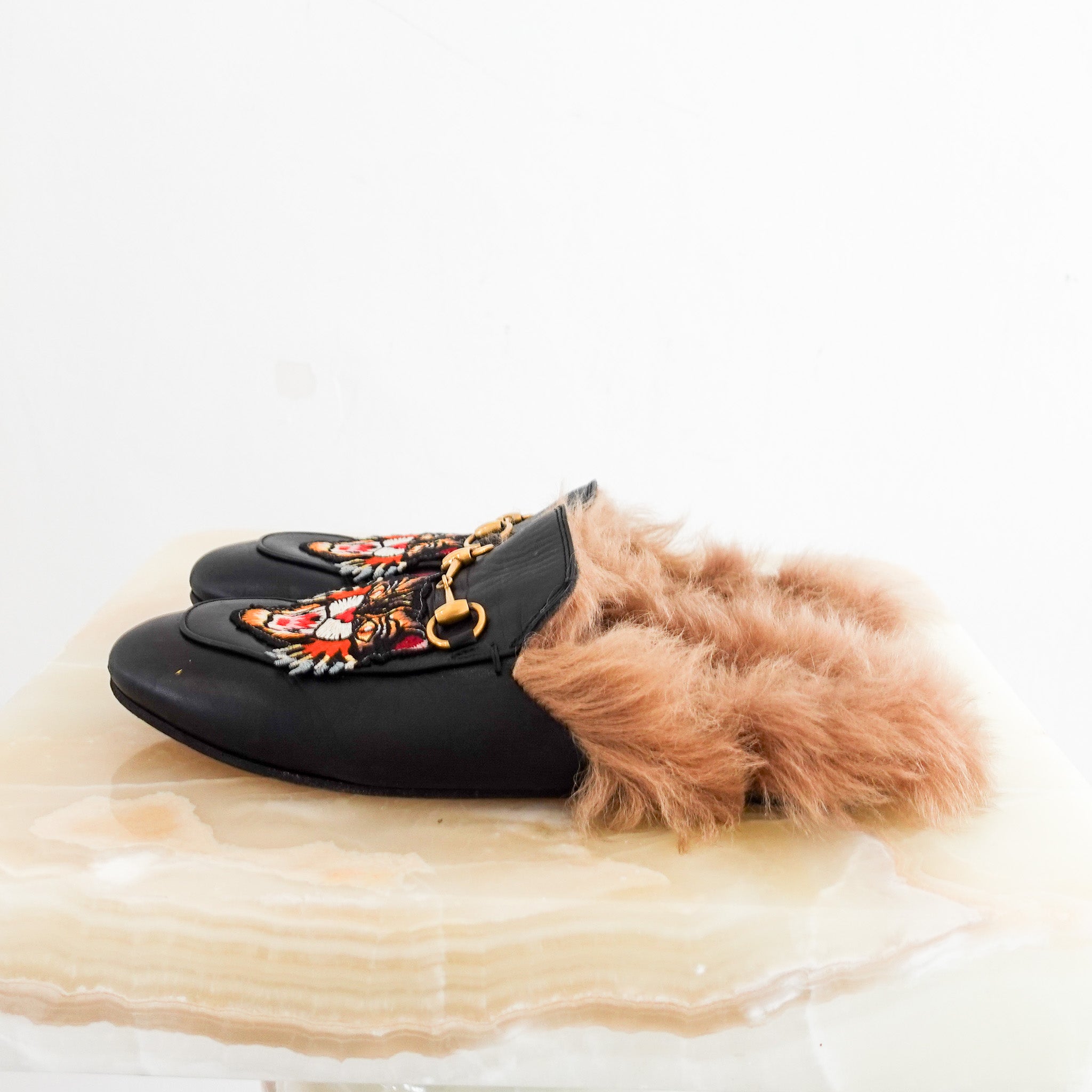 Gucci Fur Princetown Flats RRP £750 | Authentic Preloved