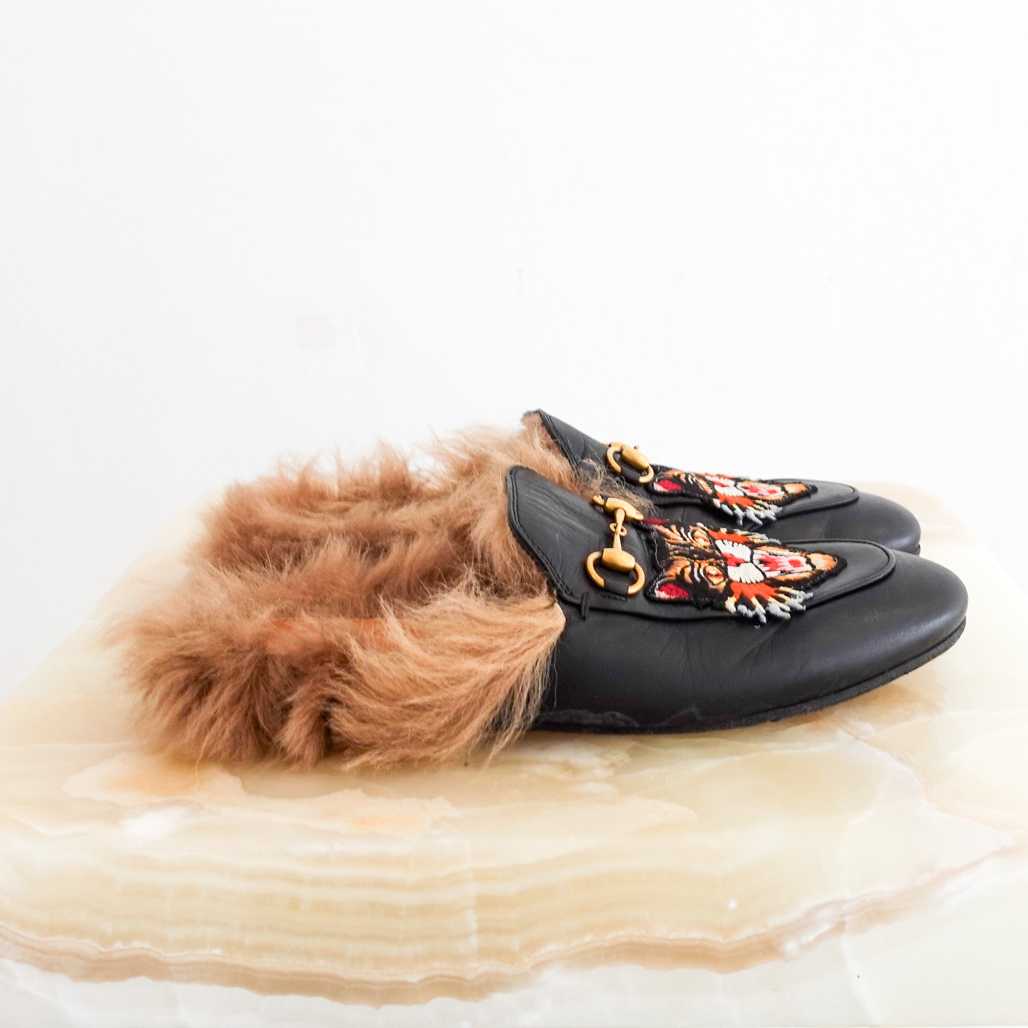 Gucci Fur Princetown Flats RRP £750 | Authentic Preloved