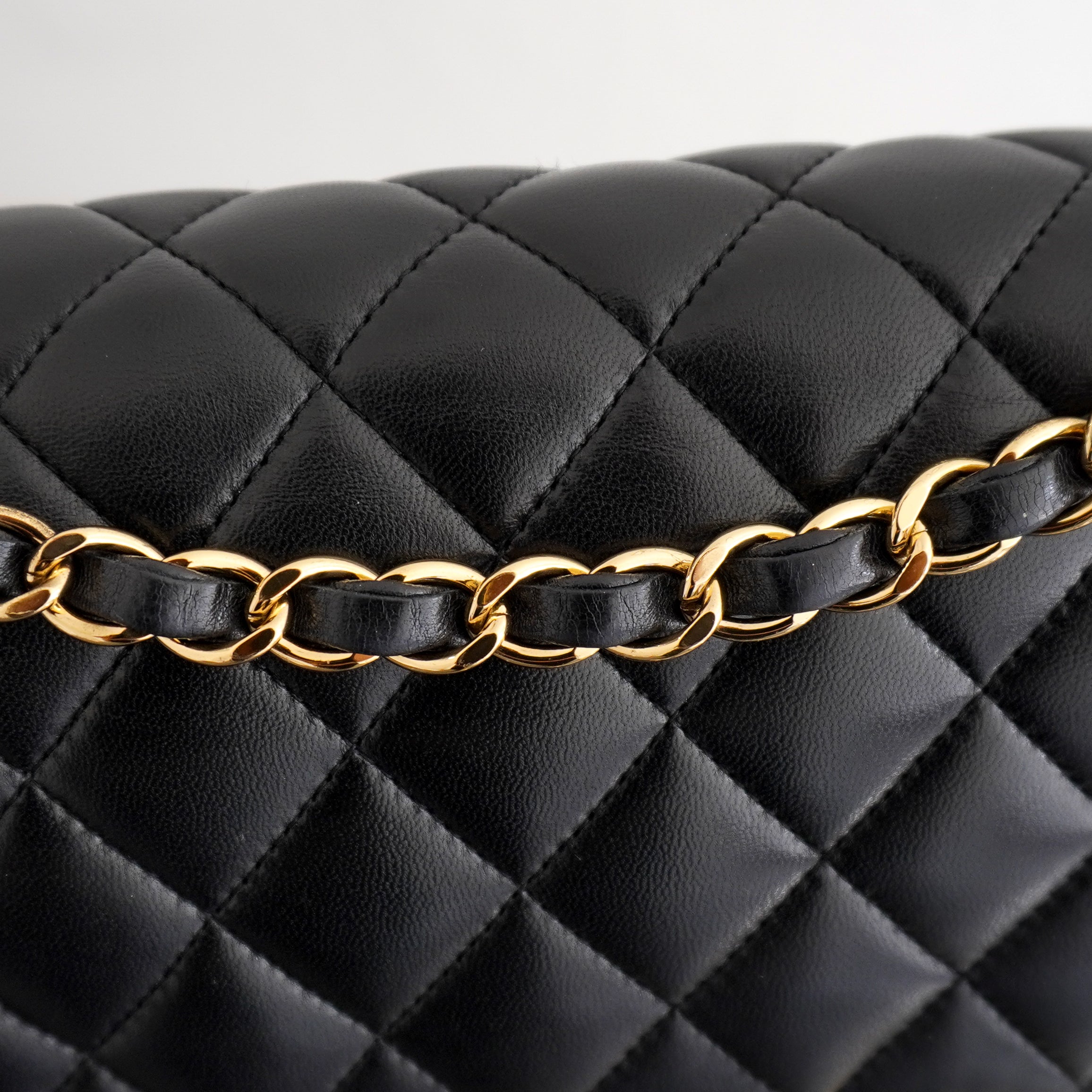 Chanel Medium Classic 11.12 Double Flap Bag Black Lambskin Gold Hardware RRP (£9090) | Authentic Preloved