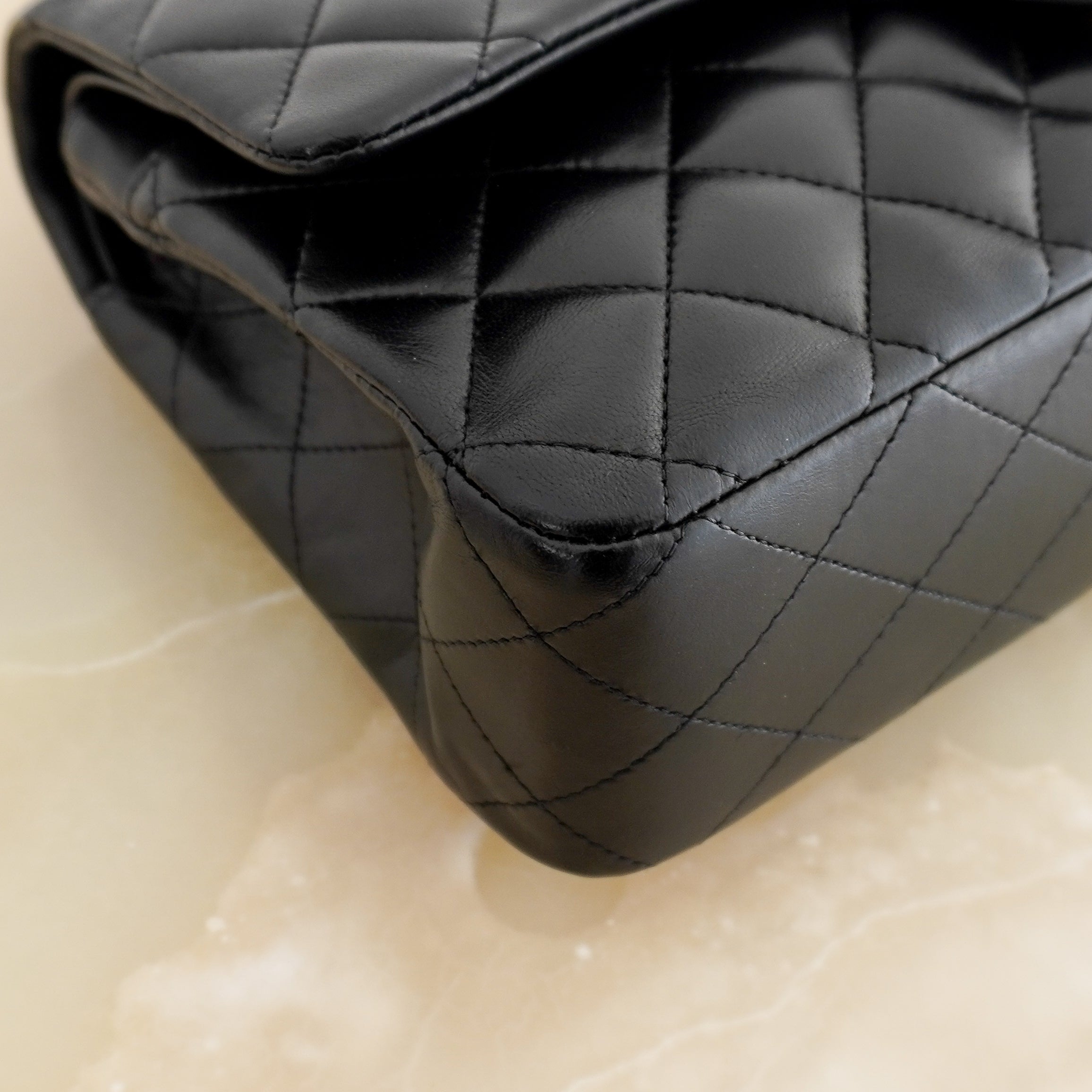 Chanel Medium Classic 11.12 Double Flap Bag Black Lambskin Gold Hardware RRP (£9090) | Authentic Preloved