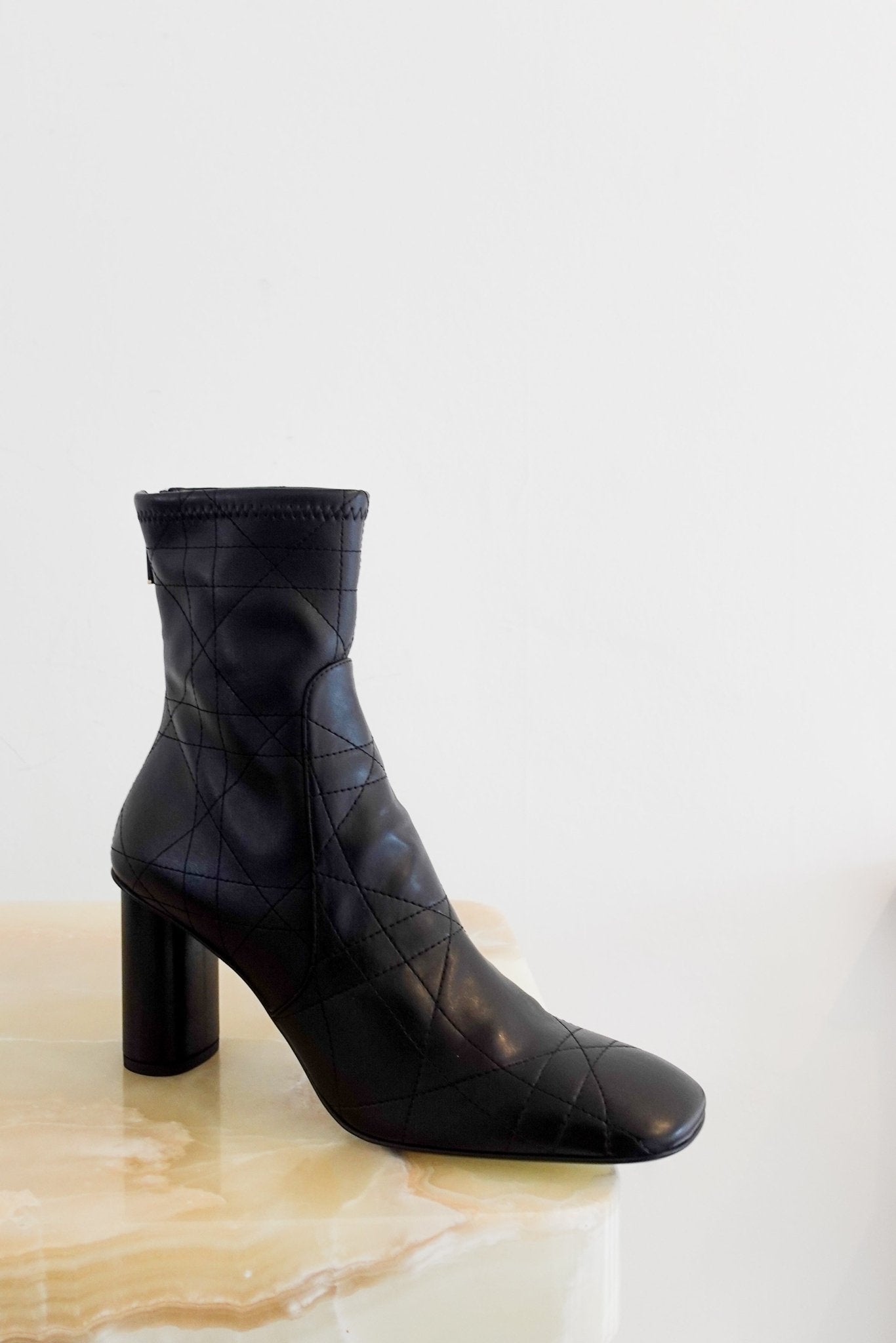 NEW Dior Cannage Quilted Ankle Boots in Black RRP £1600 | Authentic Preloved - Reloved Again