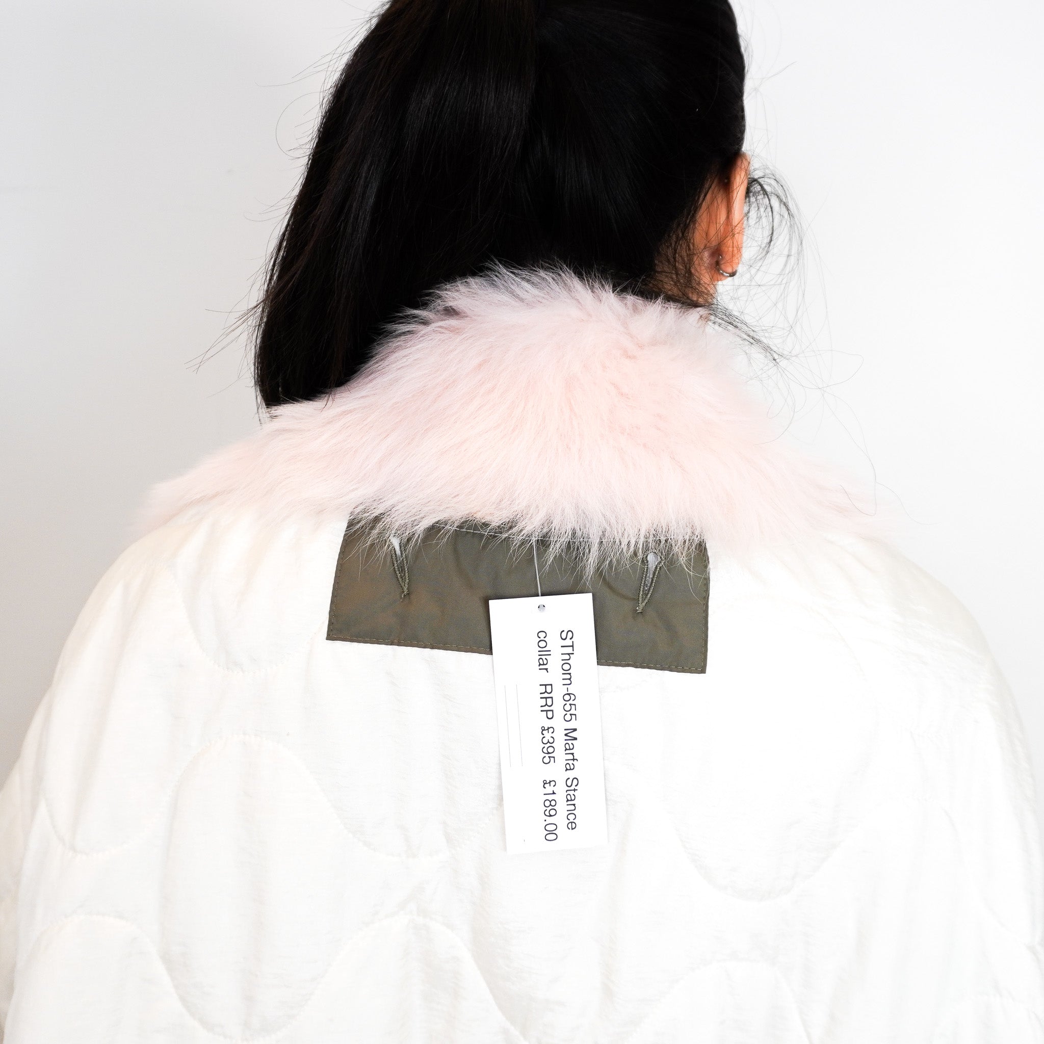 Marfa Stance Pink Shearling Collar RRP £395 | Authentic Preloved - Reloved Again