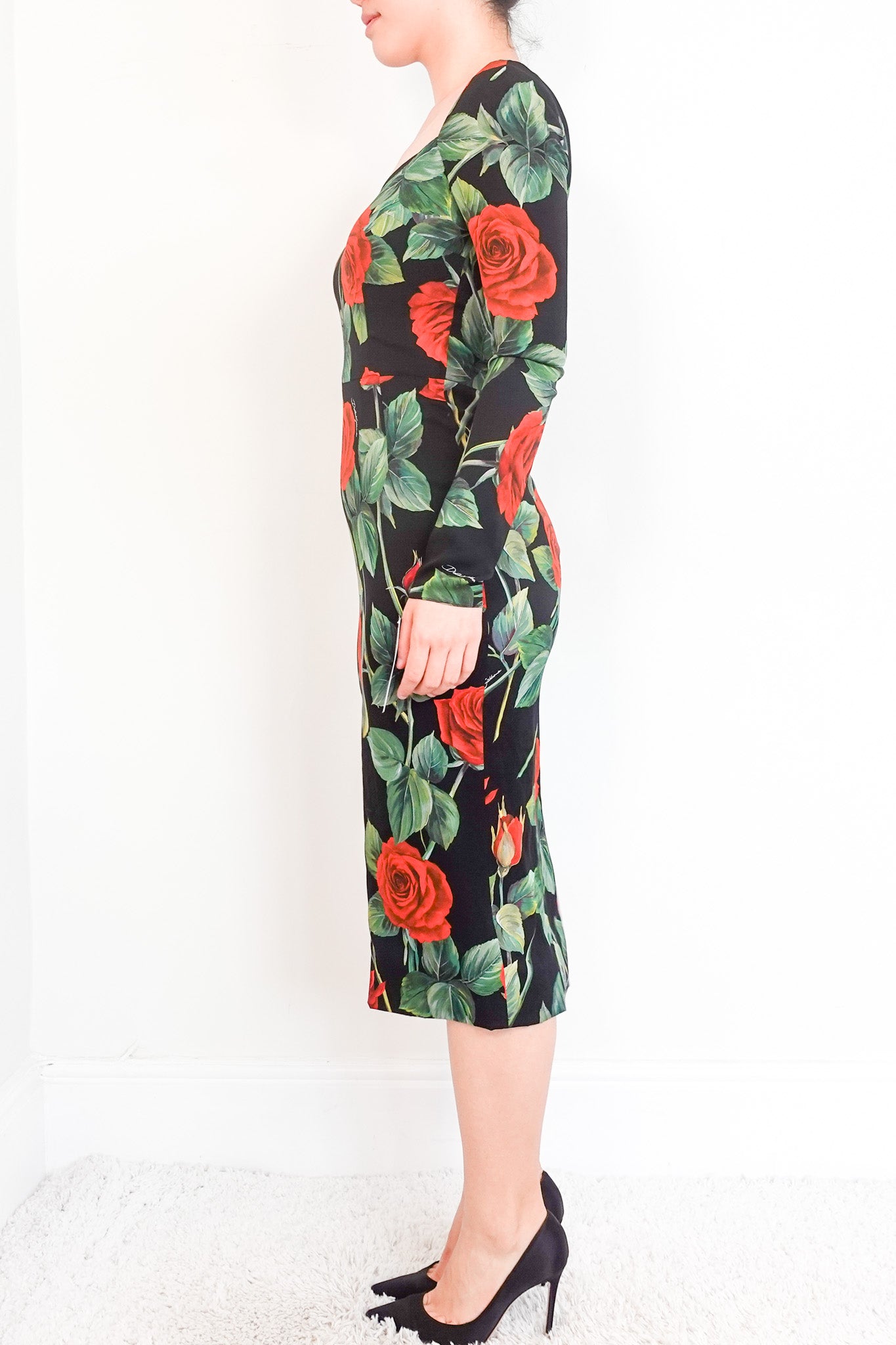 Dolce & Gabbana Rose Print Dress RRP £1k | Authentic Preloved