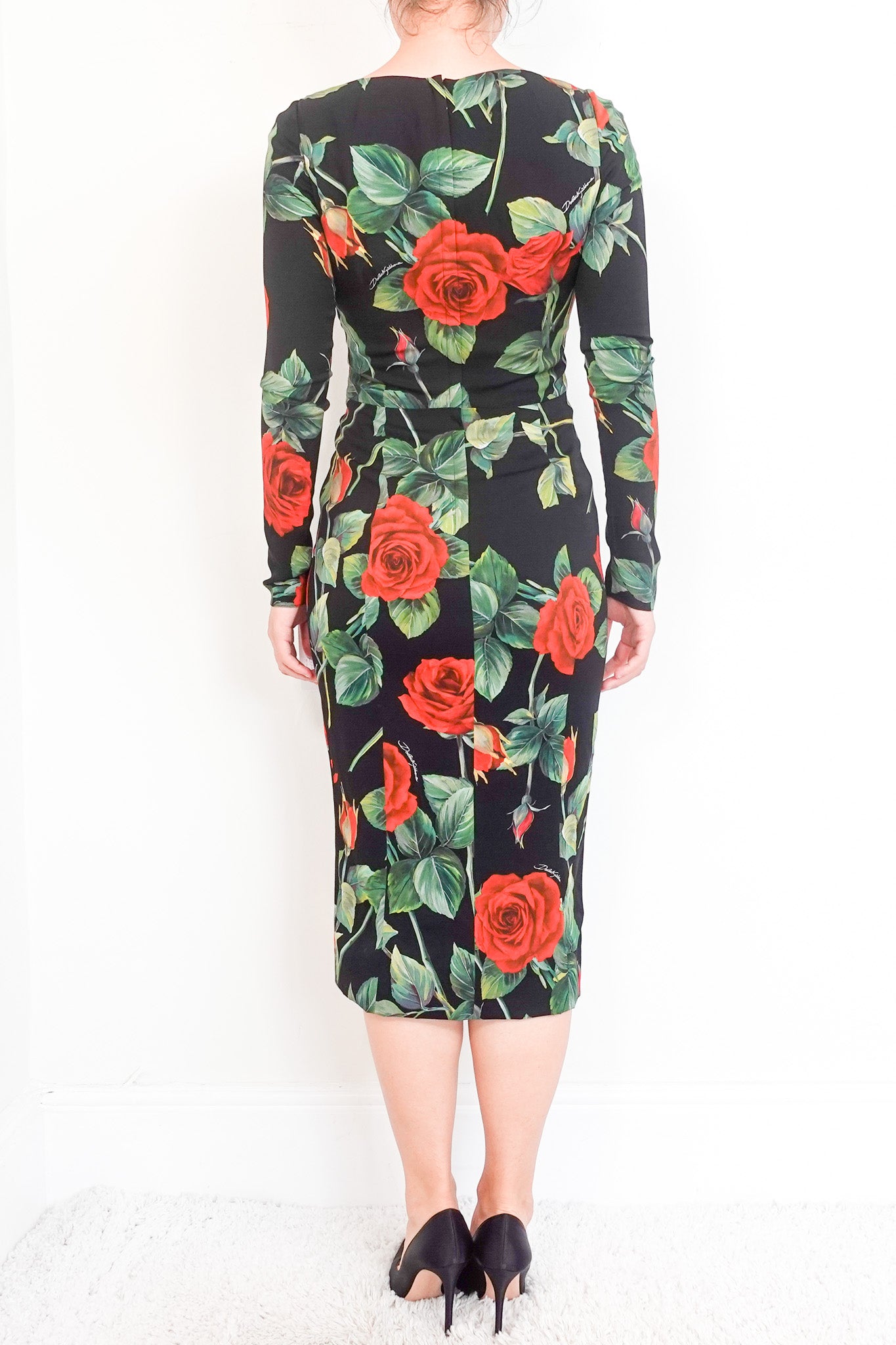 Dolce & Gabbana Rose Print Dress RRP £1k | Authentic Preloved
