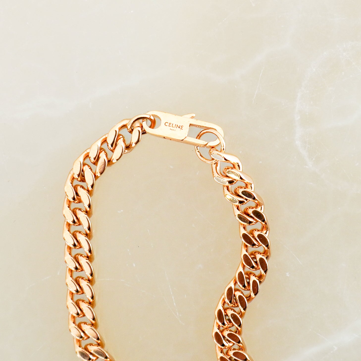 CELINE Lock Pendant Necklace Gold-Tone Metal (RRP £995) | Authentic Preloved FINAL SALE