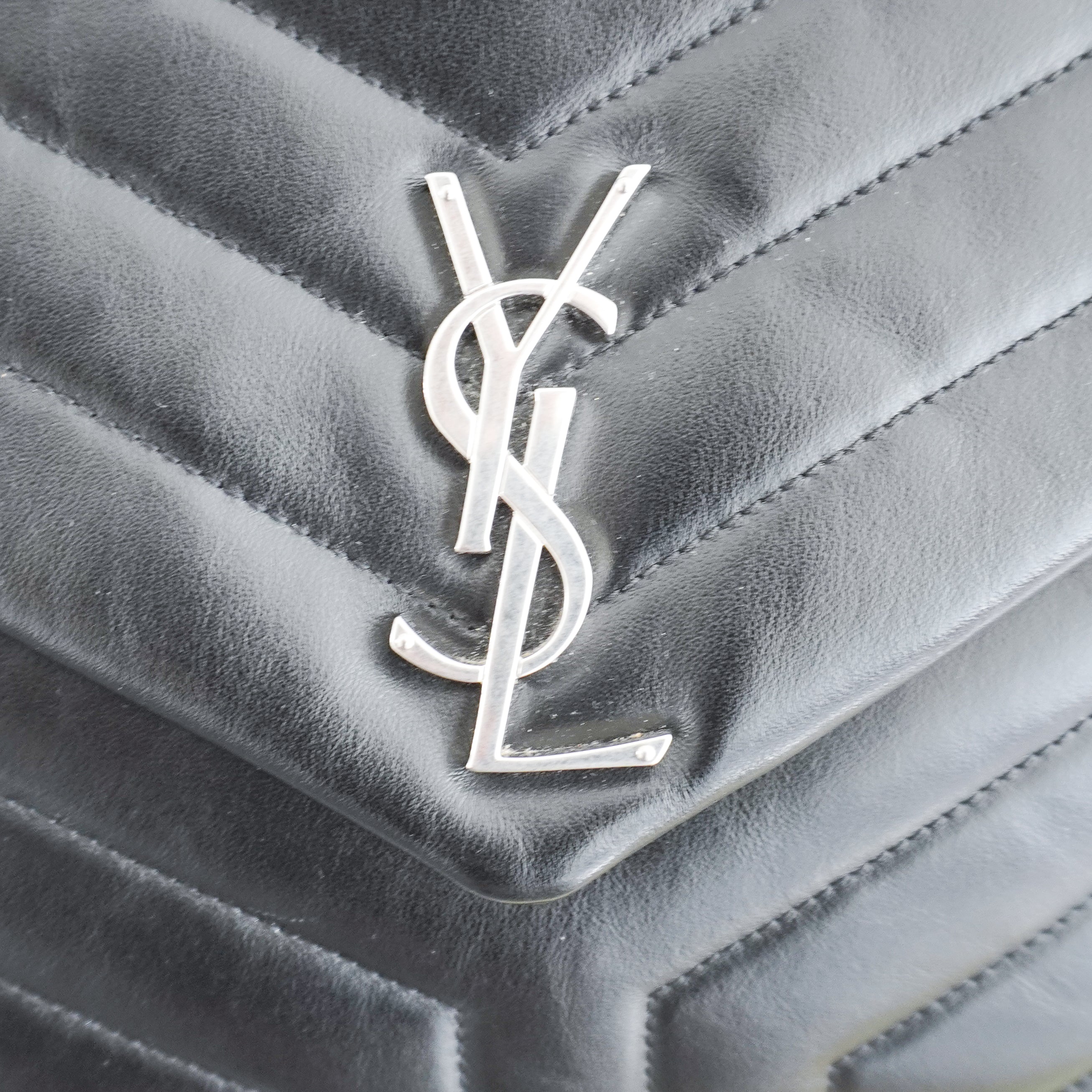 Saint Laurent Black Loulou Medium in Matelassé Lambskin RRP £2350 | Authentic Preloved