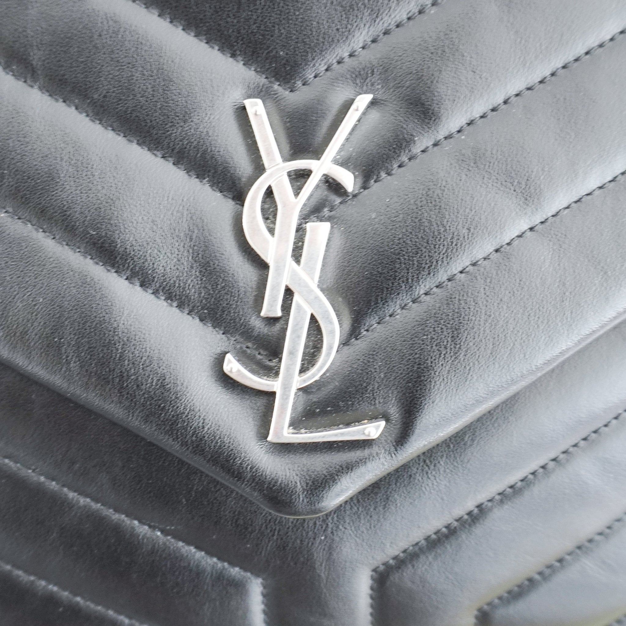 Saint Laurent Black Loulou Large in Matelassé Lambskin RRP £2615 | Authentic Preloved - Reloved Again