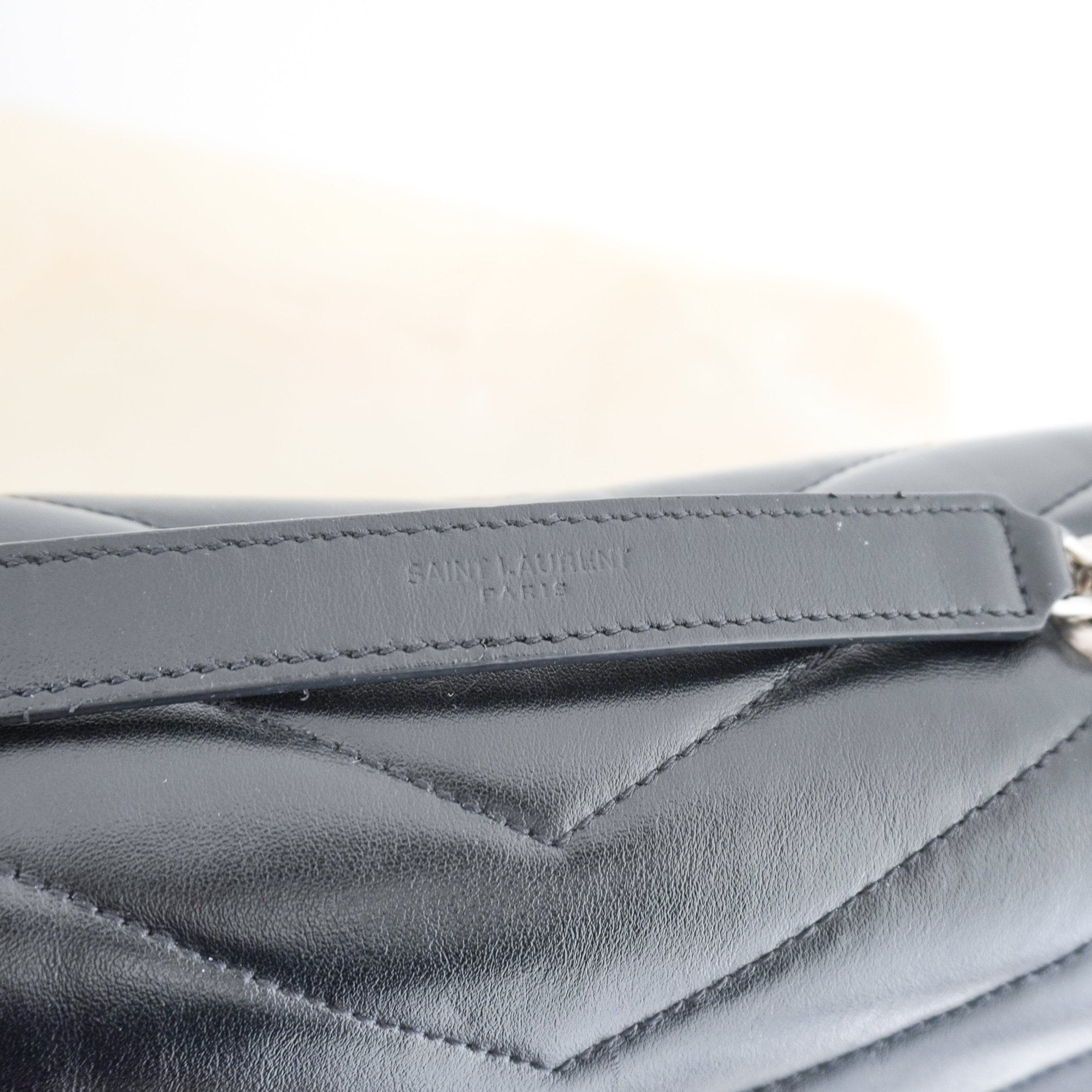 Saint Laurent Black Loulou Large in Matelassé Lambskin RRP £2615 | Authentic Preloved - Reloved Again