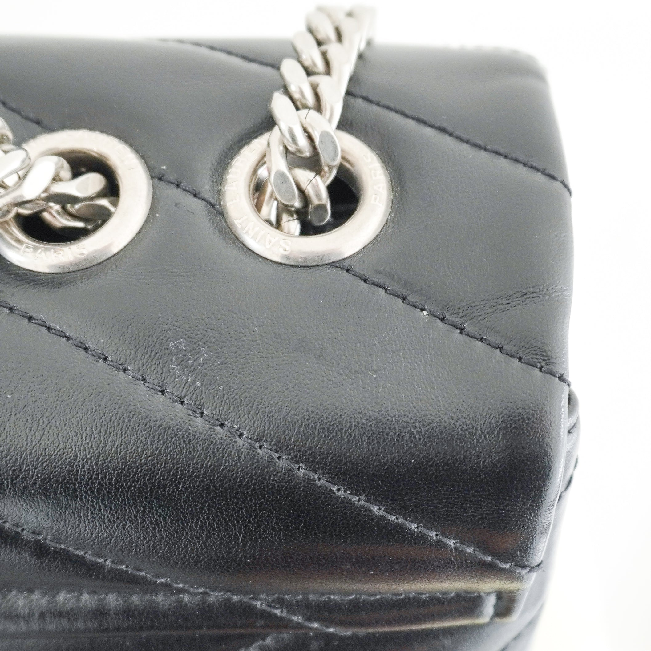 Saint Laurent Black Loulou Medium in Matelassé Lambskin RRP £2350 | Authentic Preloved