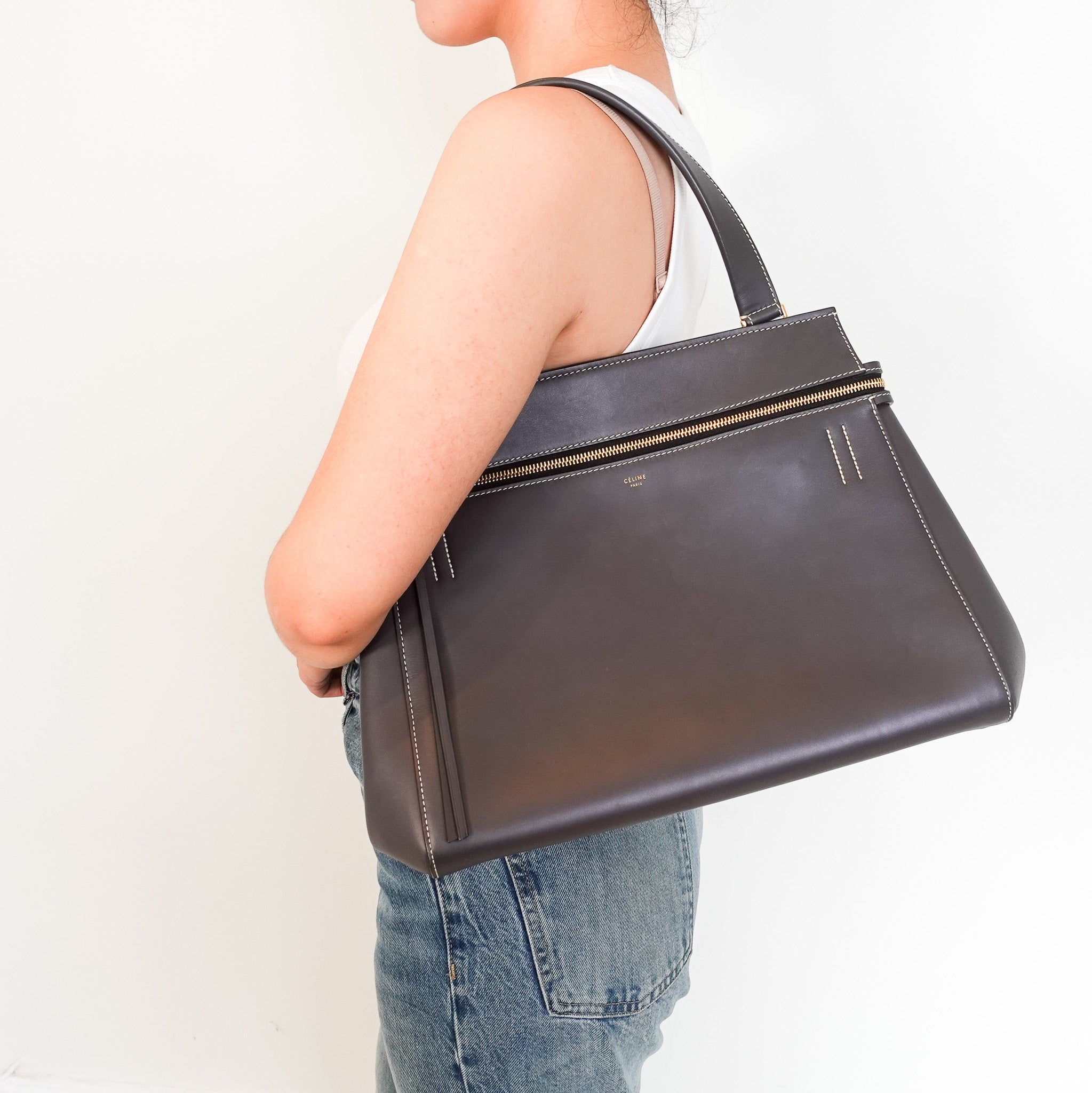Celine Medium Edge Bag in Grey RRP £1100 | Preloved Authentic - Reloved Again
