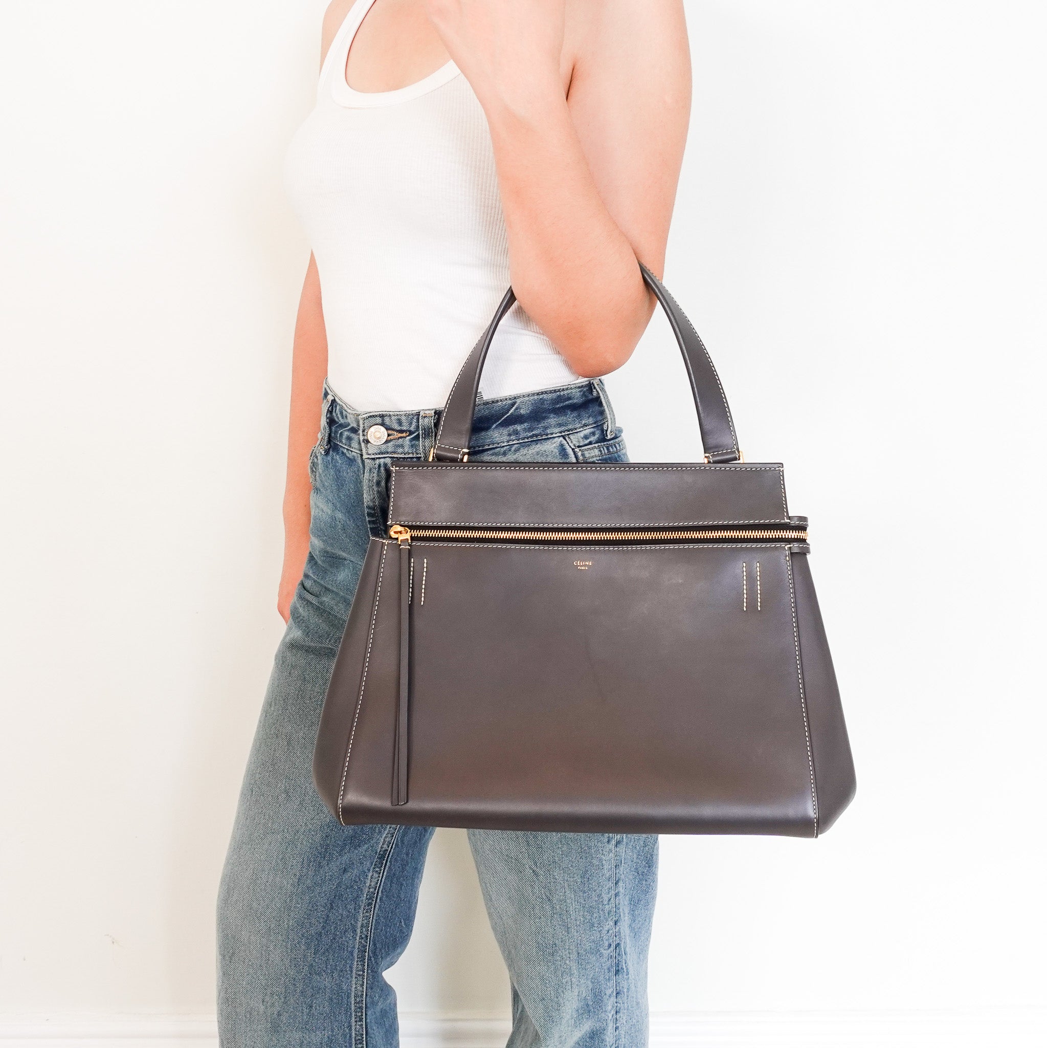 Celine Medium Edge Bag in Grey RRP £1100 | Preloved Authentic - Reloved Again