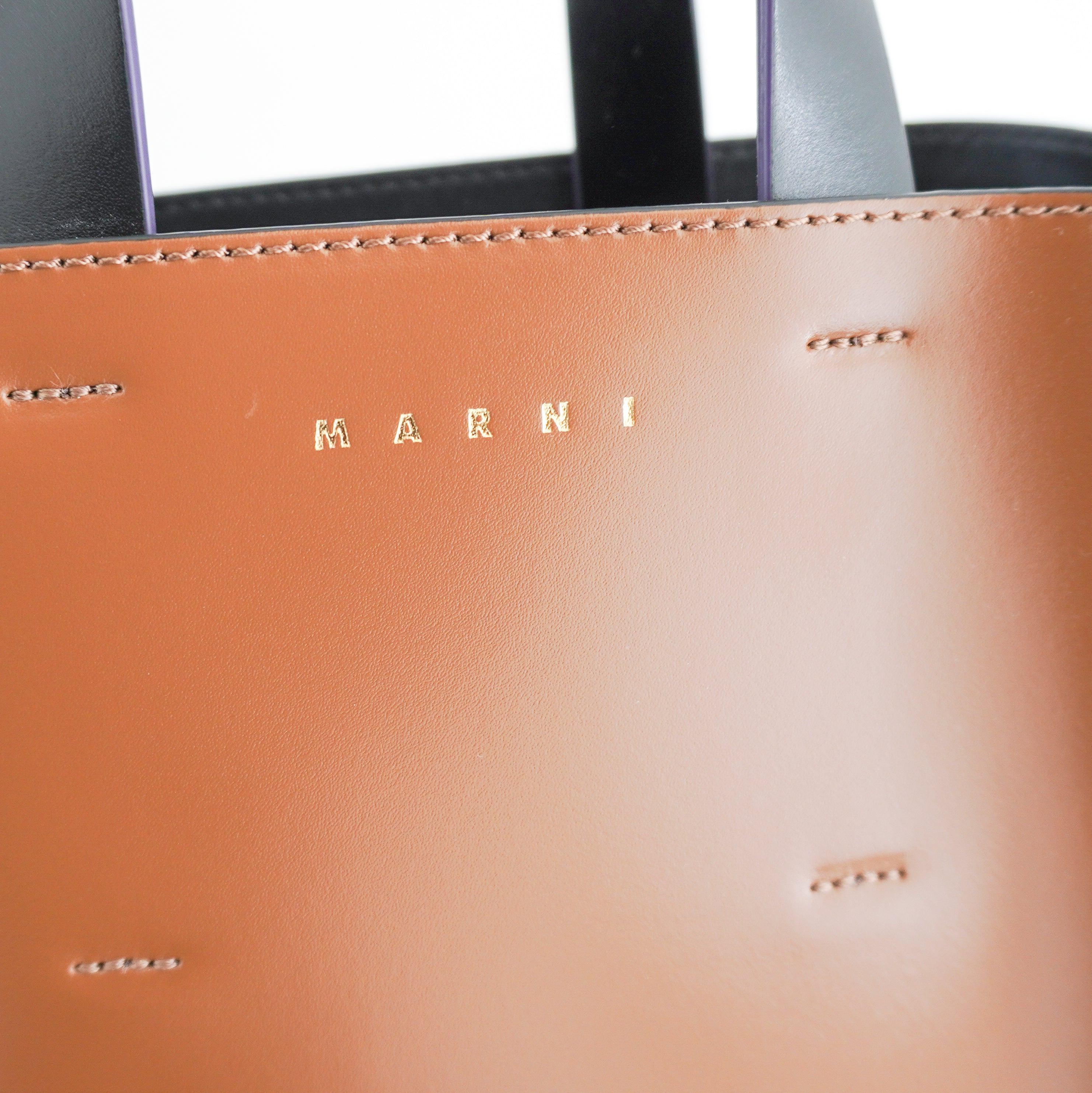 Marni Museo Mini Bag in White and Brown Leather RRP £850 | Preloved Authentic