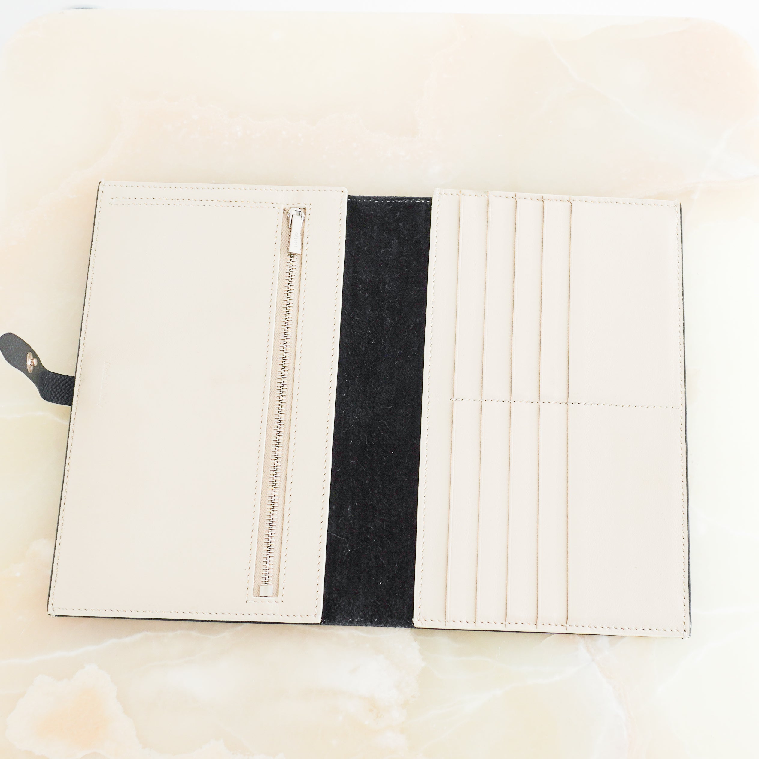 Celine Black and Beige Large Strap Wallet RRP £520 | Authentic Preloved