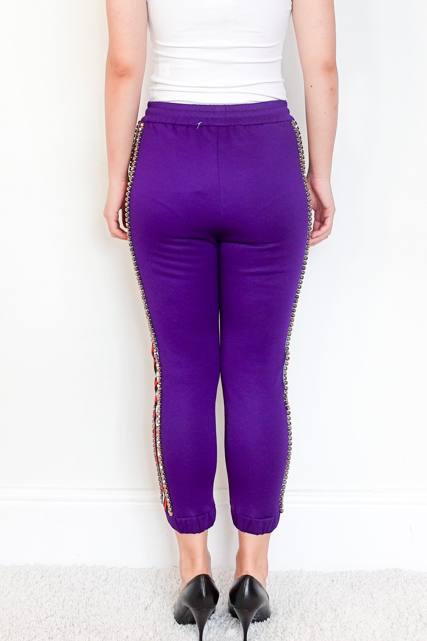 Gucci Purple Embellished Trackpants RRP £800| Authentic Preloved - Reloved Again