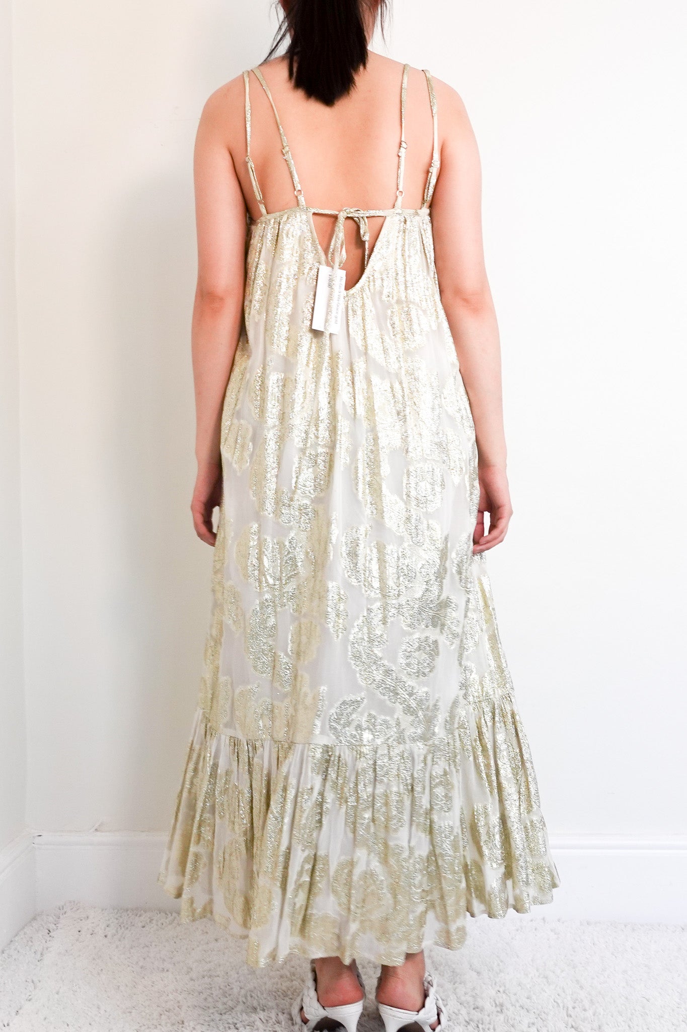 Gold Sparkly Maxi Dress RRP £160