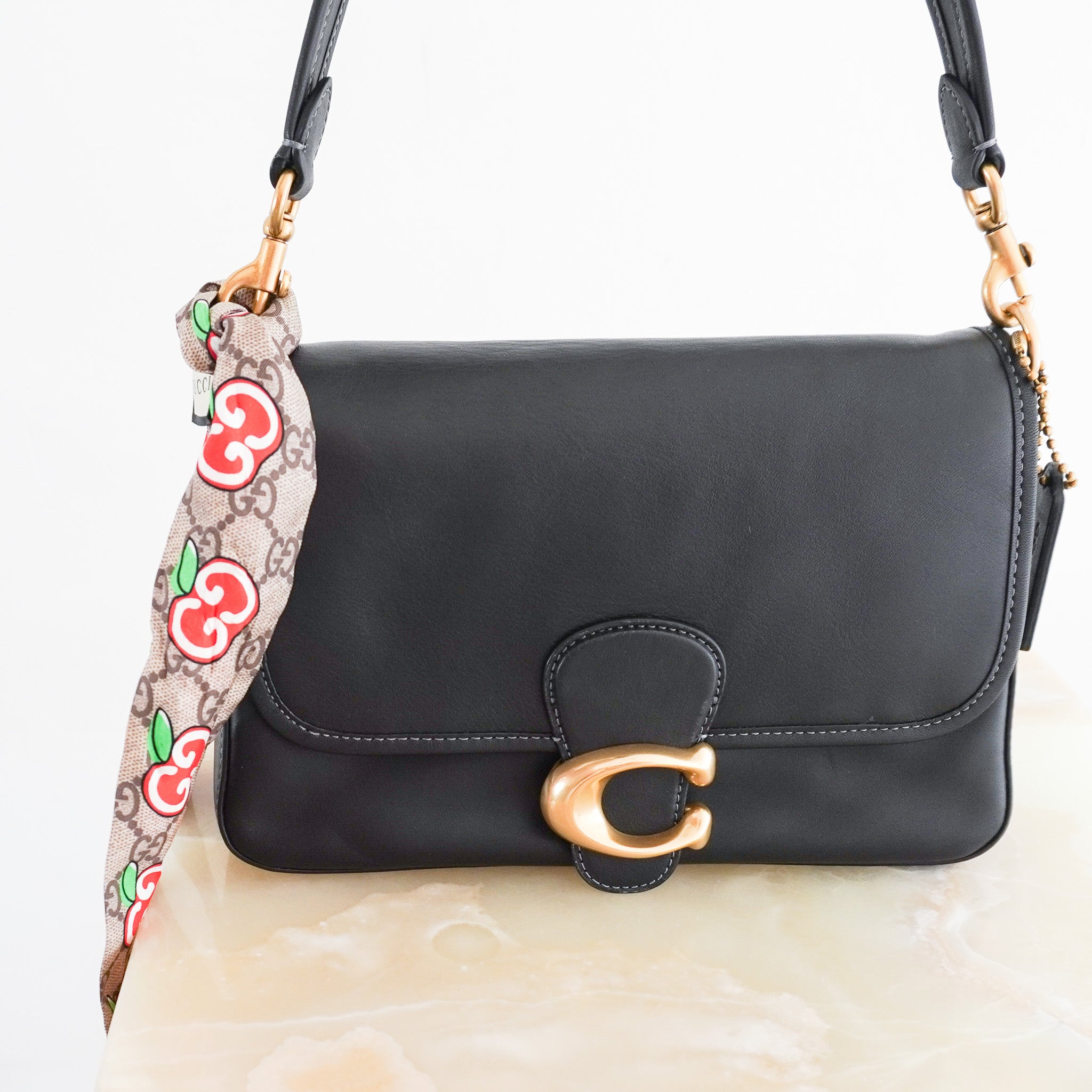 Gucci Apple Special Edition Brown Monogram Twilly RRP £180 | Authentic Preloved FINAL SALE