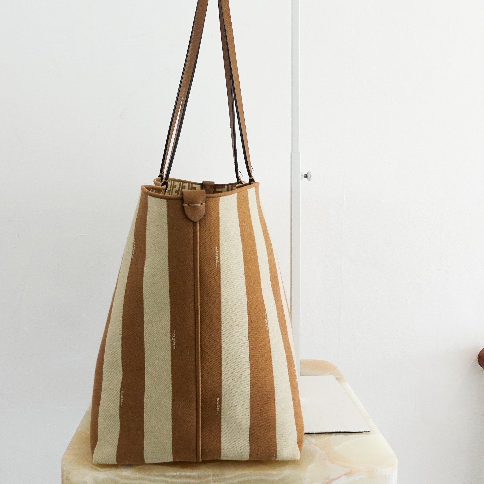Fendi Large Roll Beige Reversible Totebag RRP £1400 | Authentic Preloved - Reloved Again