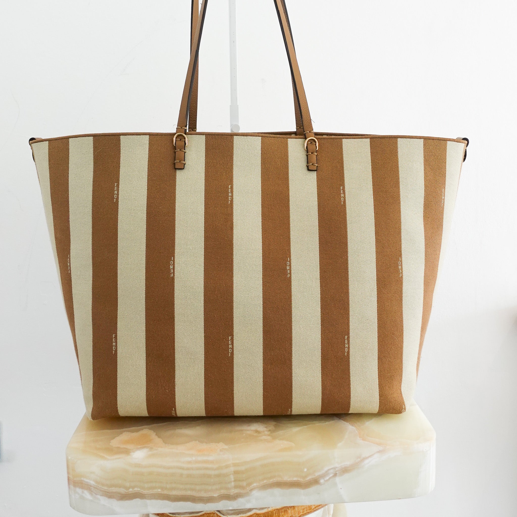 Fendi Large Roll Beige Reversible Totebag RRP £1400 | Authentic Preloved - Reloved Again
