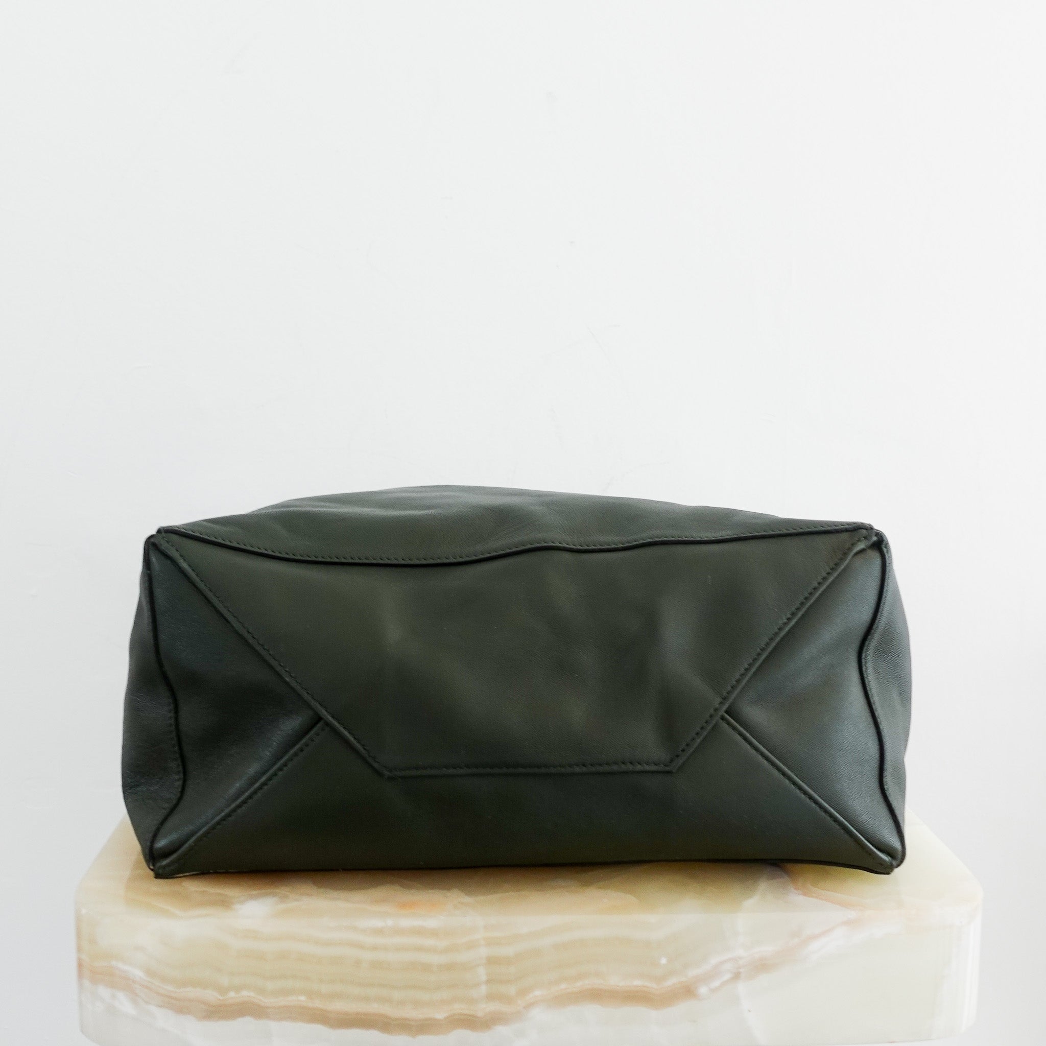 Celine 16 Soft Line Tote in Green | Athentic Preloved - Reloved Again
