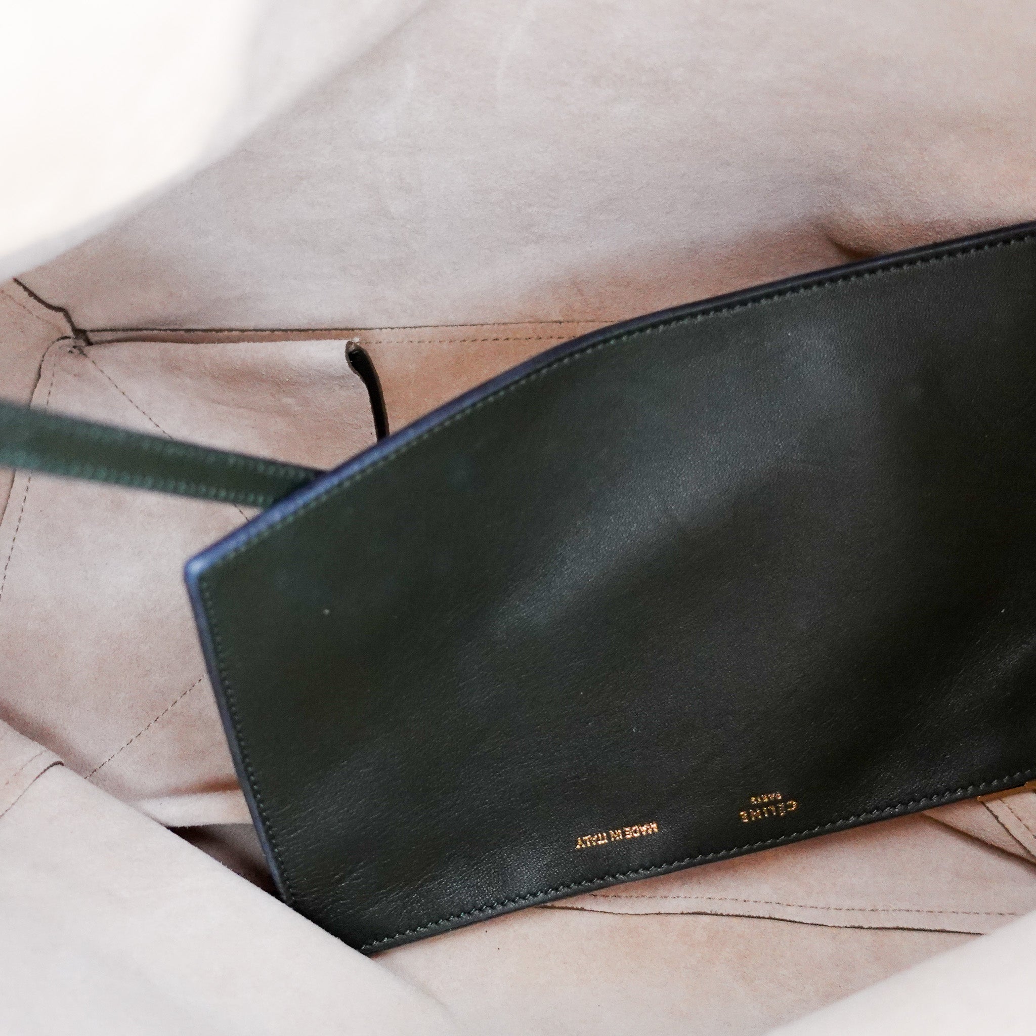 Celine 16 Soft Line Tote in Green | Athentic Preloved - Reloved Again