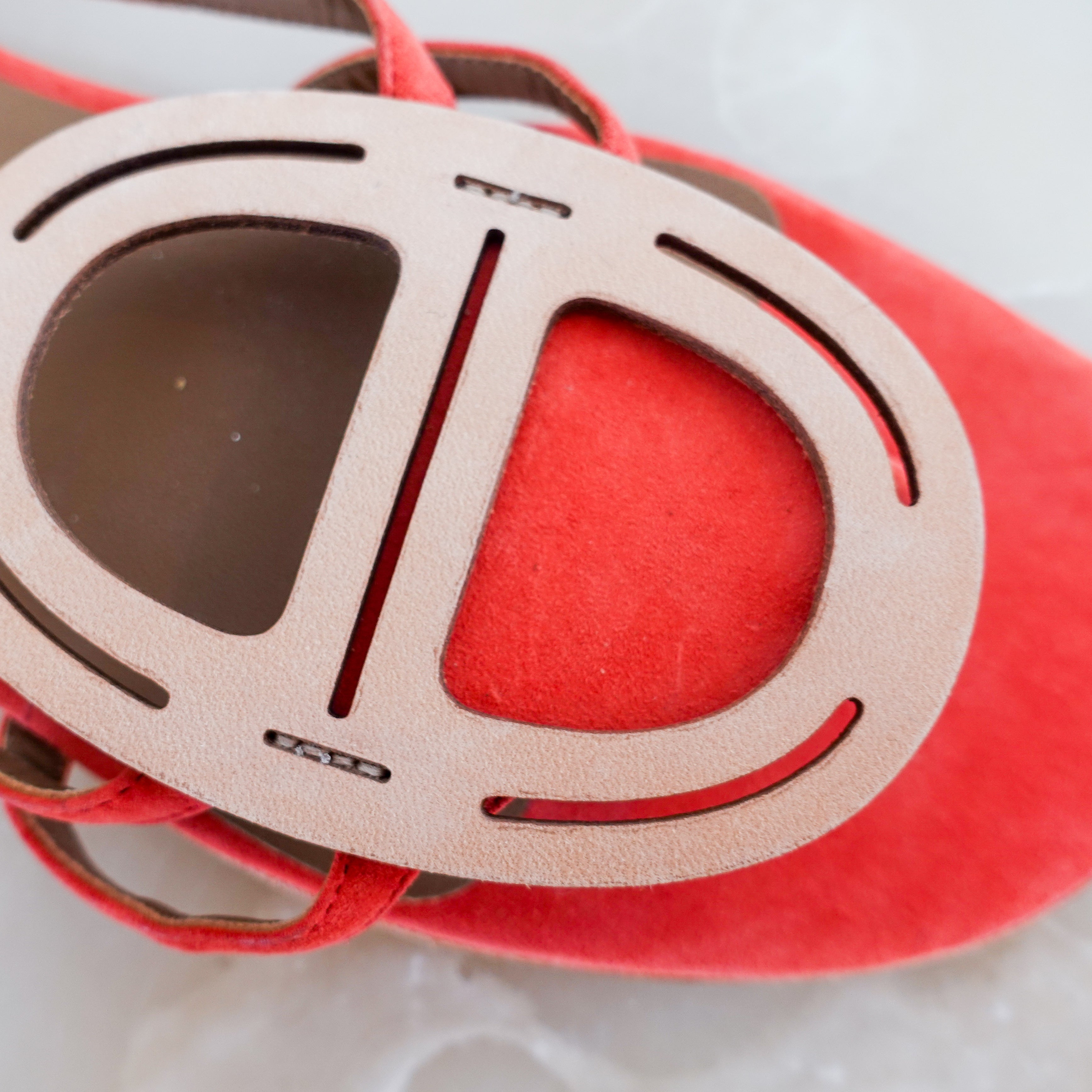 Open toe leather flip flops RRP £700