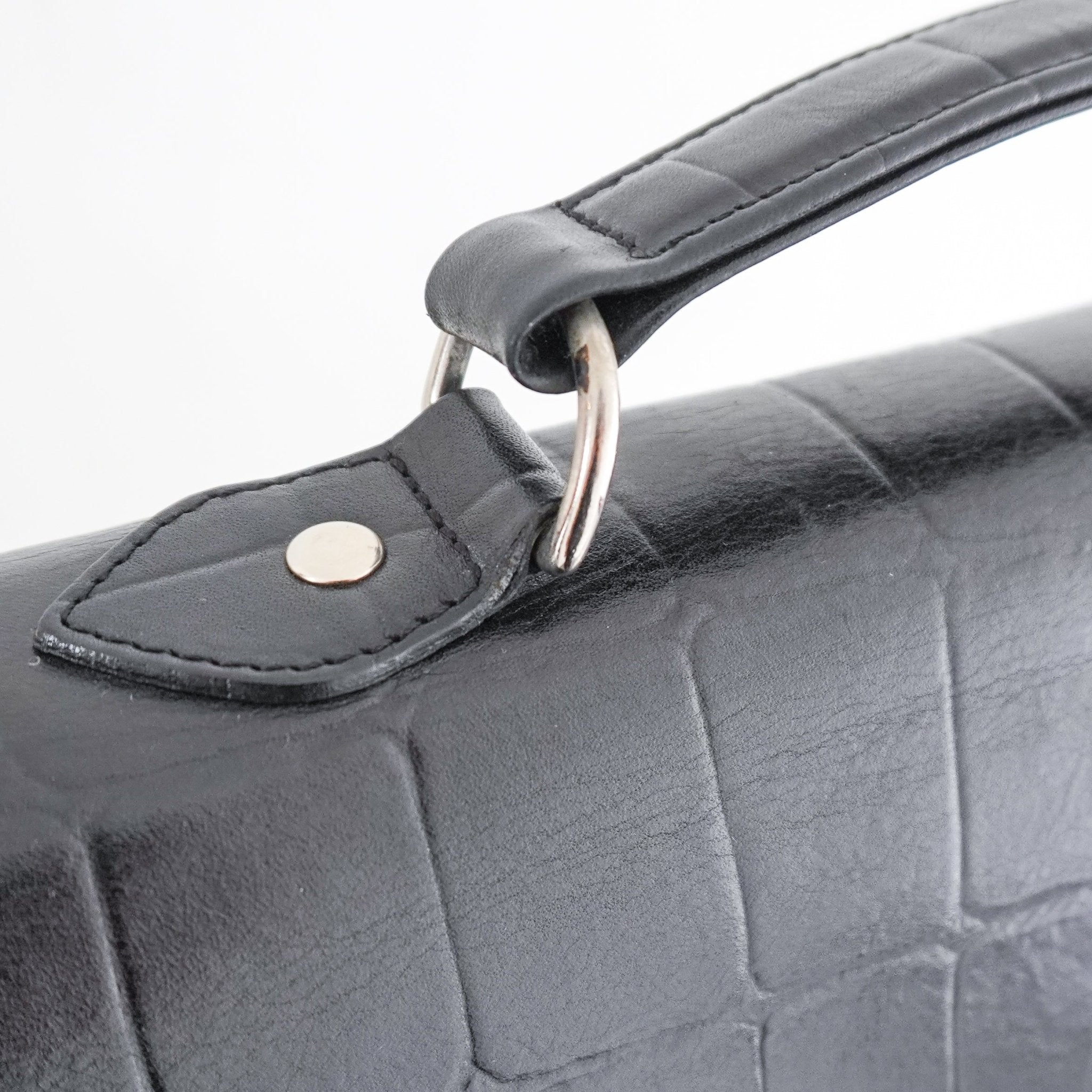 Mulberry Black Croc - Embossed Leather Briefcase RRP £995 | Authentic Preloved - Reloved Again