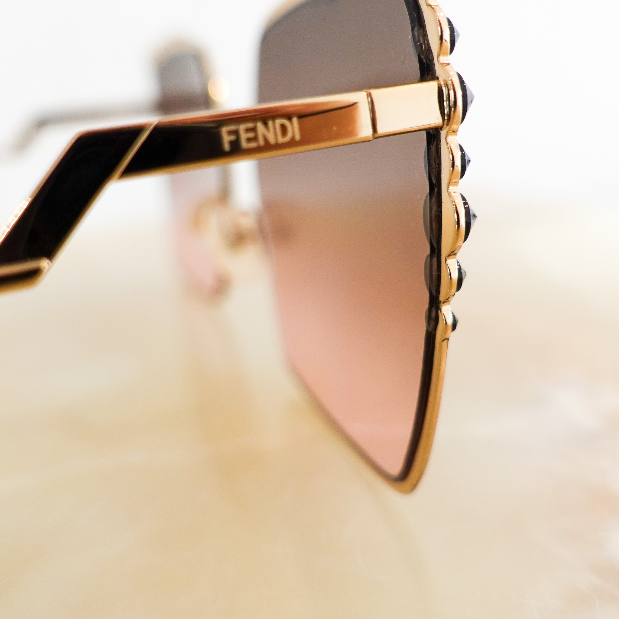 Fendi black Stud embellished Sunglasses | Authentic Preloved - Reloved Again