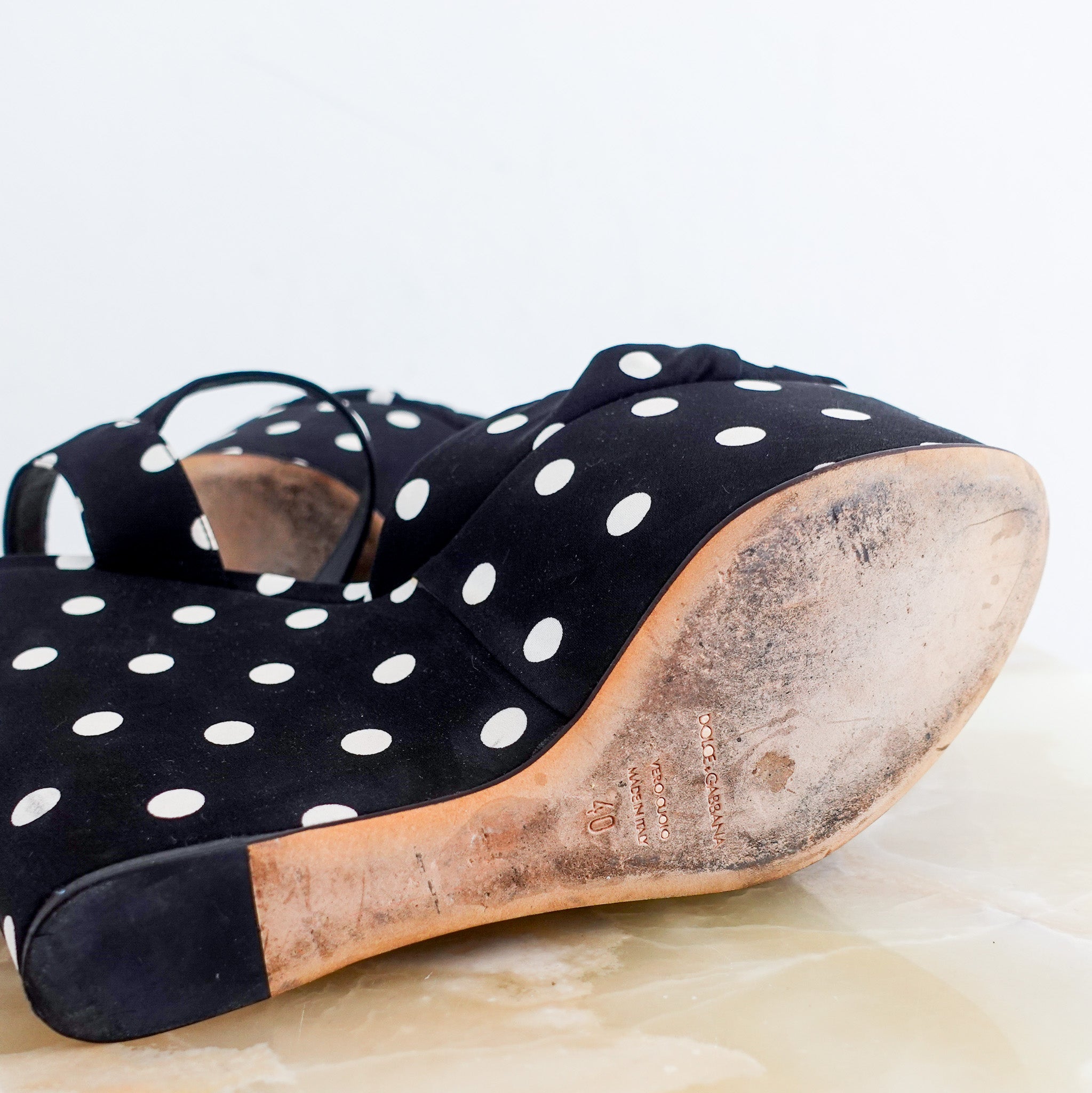 Polka dot wedge RRP £750