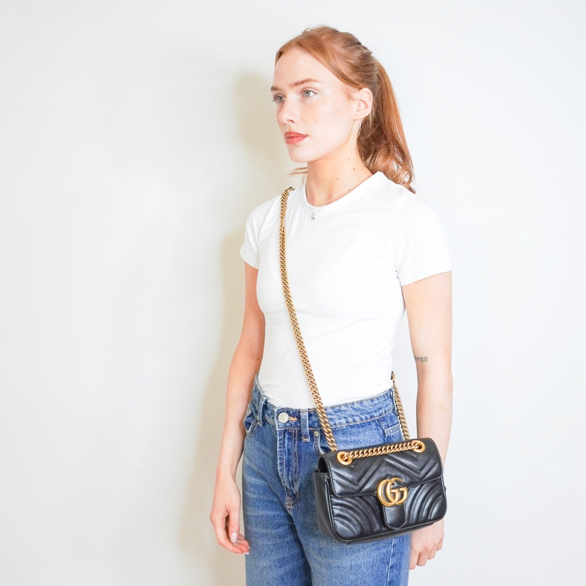 Gucci GG Marmont Small Bag in Black Leather RRP £1890 | Authentic Preloved - Reloved Again