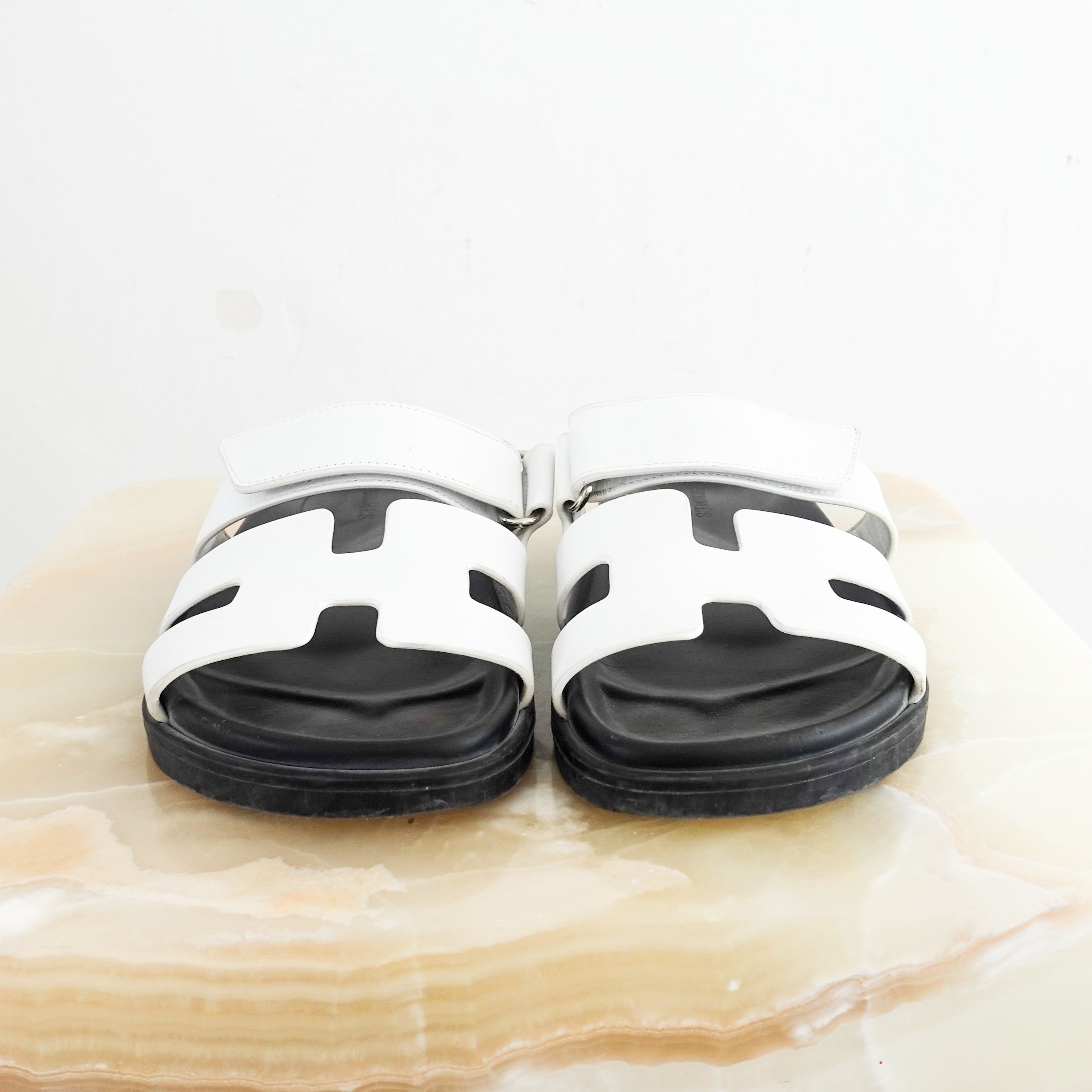 Chypre White Sandals RRP £760 | Authentic Preloved