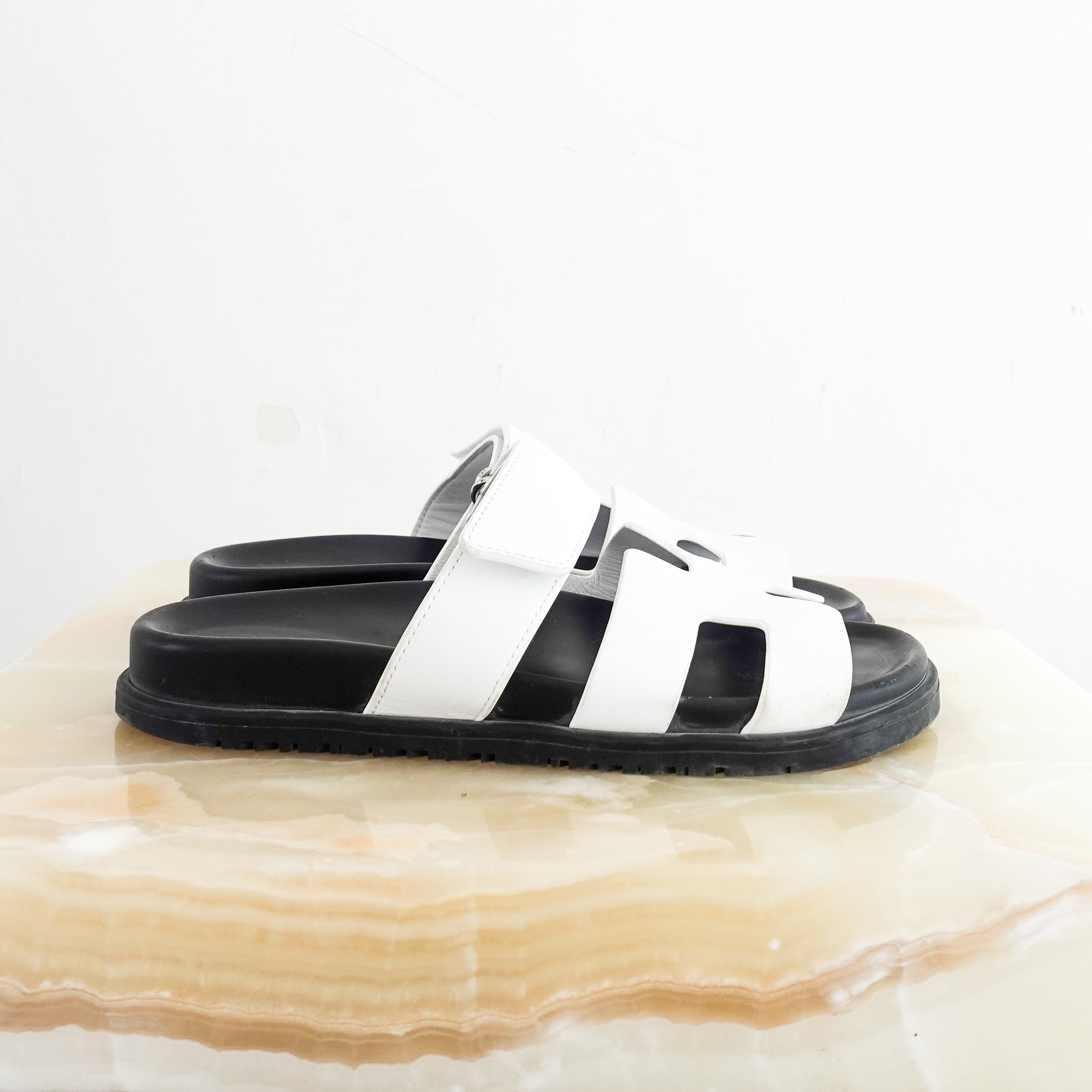 Chypre White Sandals RRP £760 | Authentic Preloved