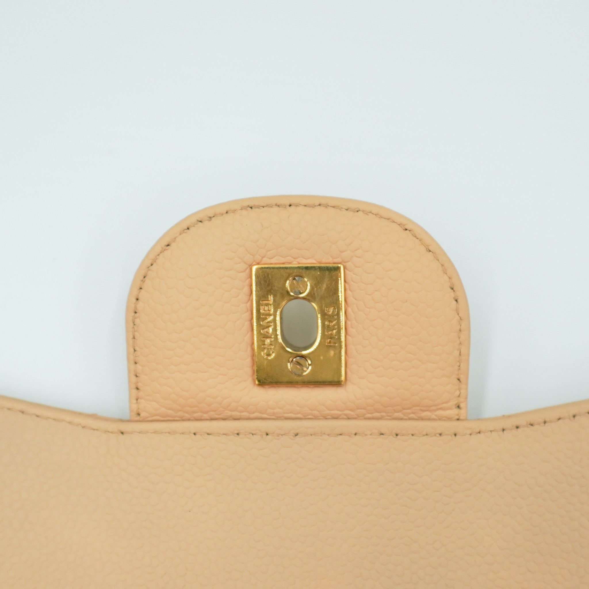 Chanel Jumbo Classic Double Flap Bag in Beige Caviar Leather RRP (£9830) | Authentic Preloved