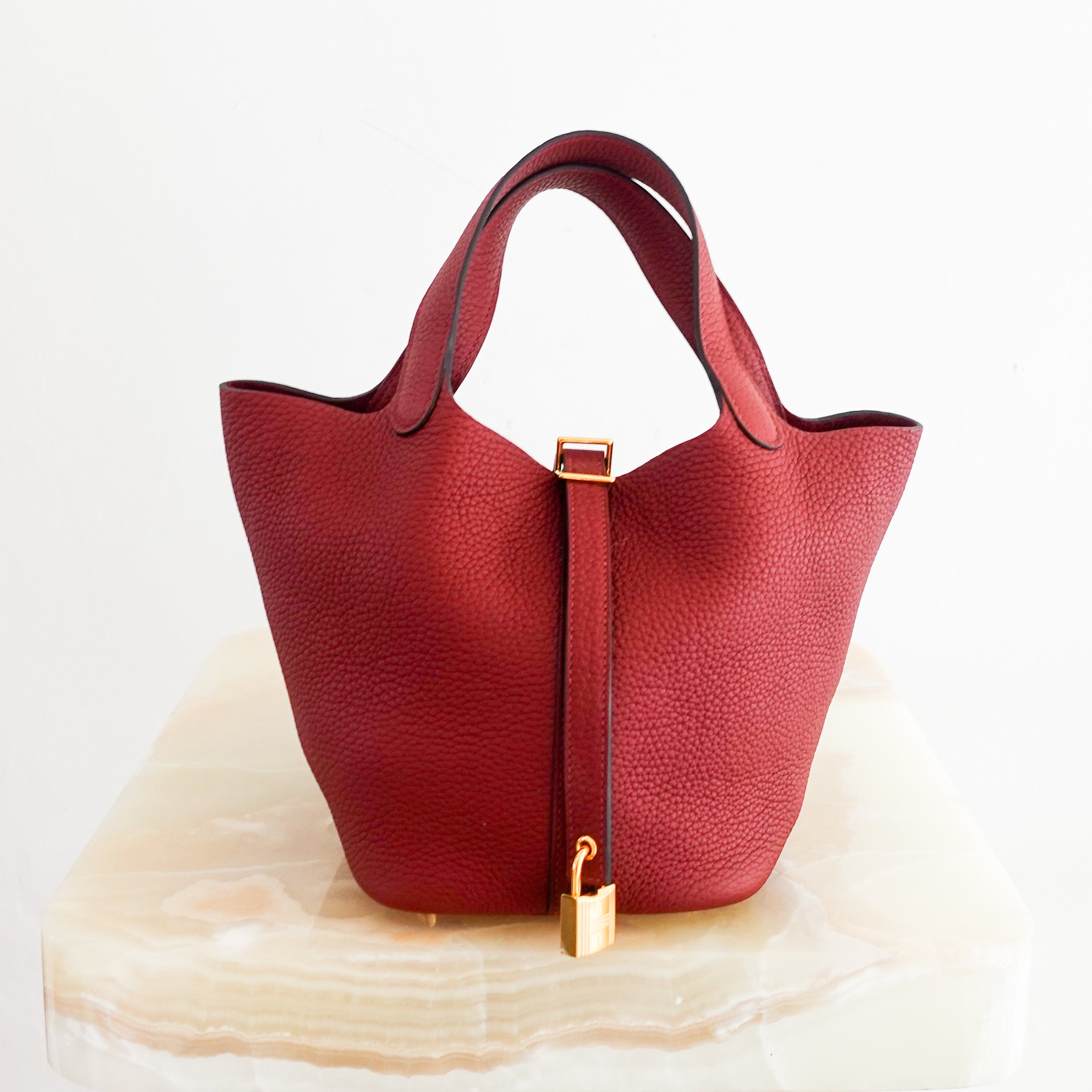NEW Hermès Picotin Lock 18 Bag – Clemence Leather with Gold Hardware | Authentic Preloved