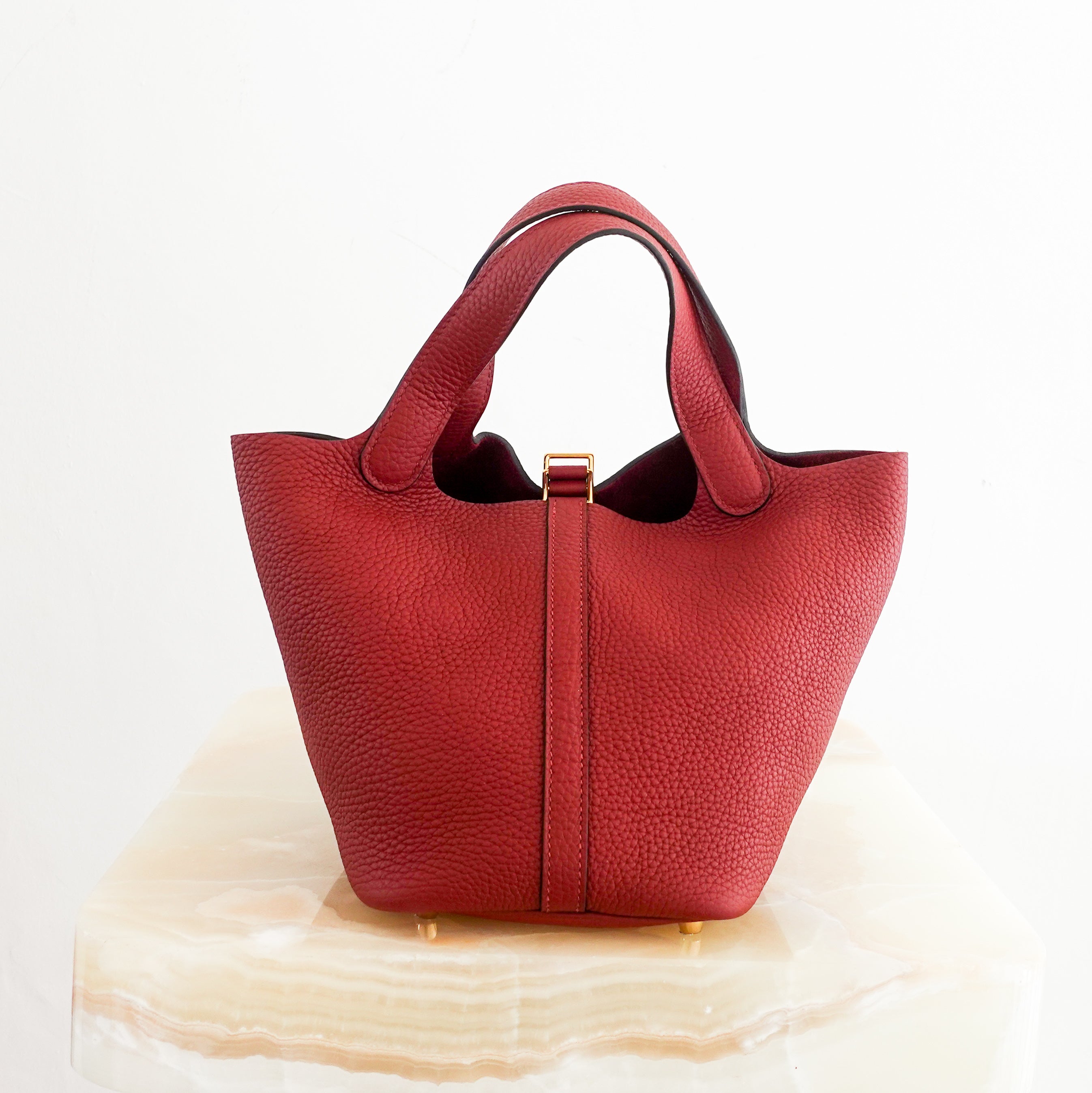 NEW Hermès Picotin Lock 18 Bag – Clemence Leather with Gold Hardware | Authentic Preloved