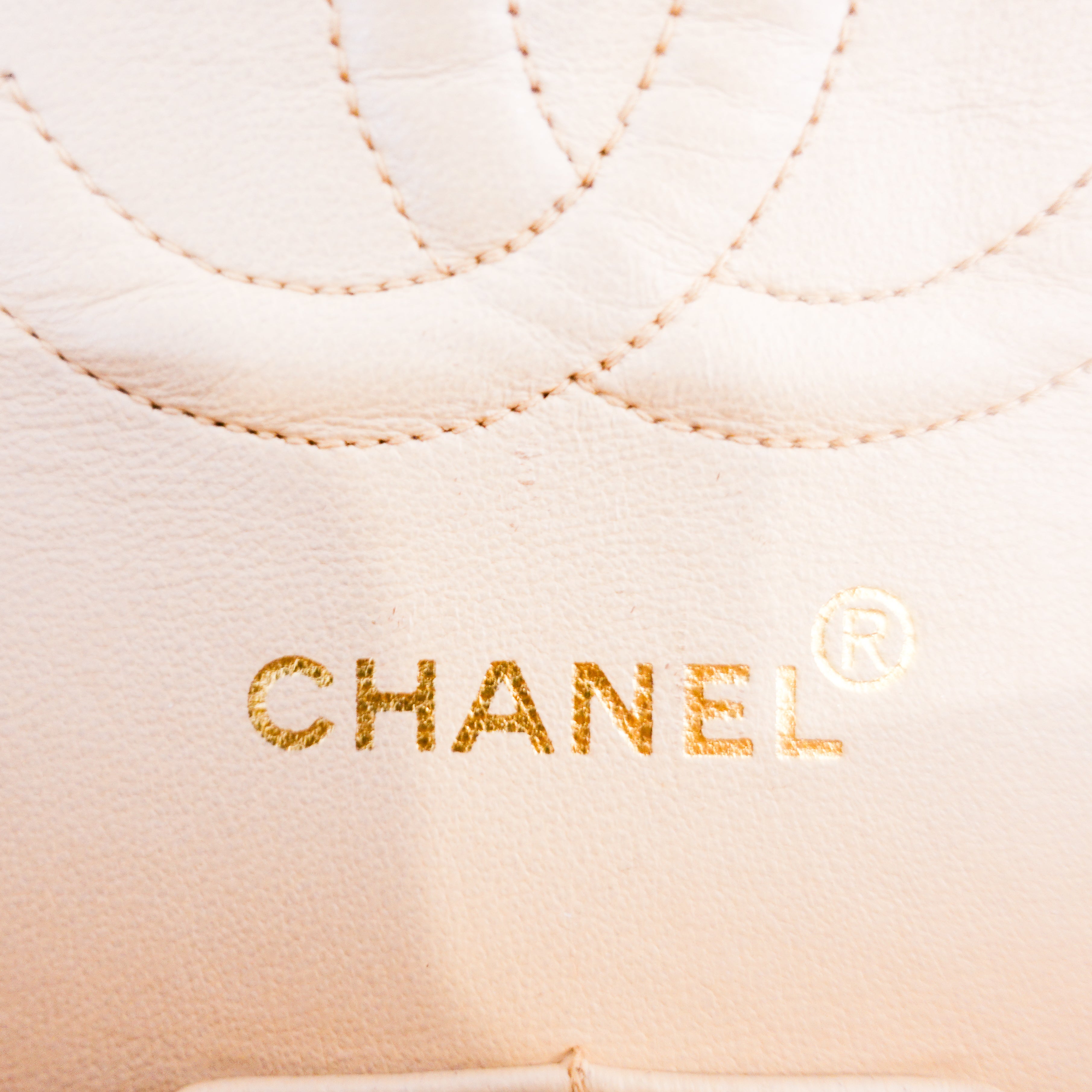 Vintage Chanel Caviar Medium Double Flap Beige Handbag RRP £8.5K | Authentic Preloved