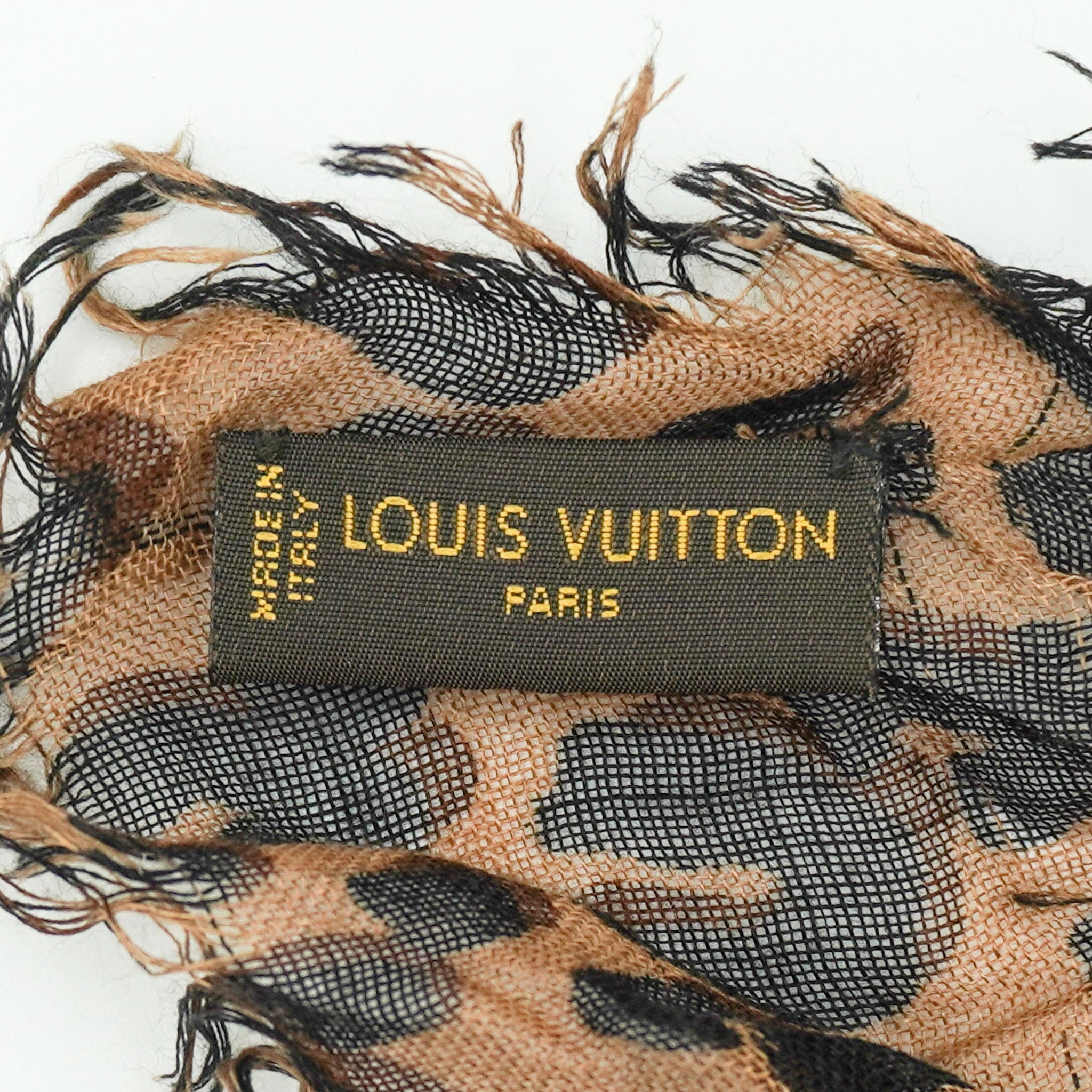 Louis Vuitton Leopard Print Cashmere & Silk Scarf (RRP £500) | Authentic Preloved